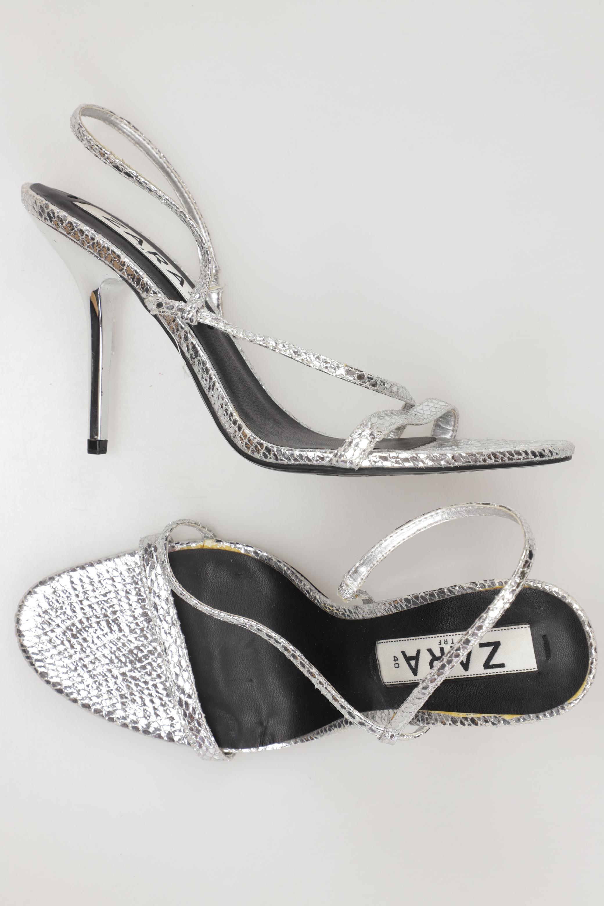 

Zara Damen Sandale, silber, Gr. 40