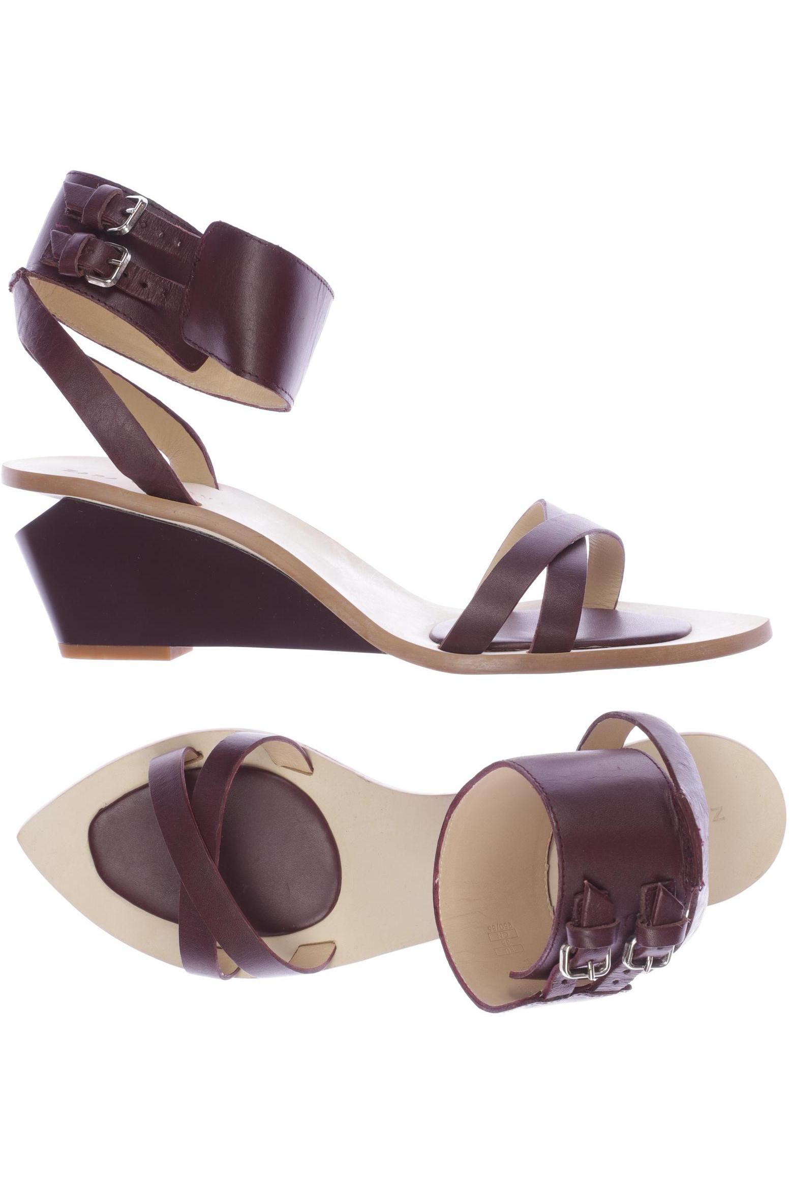

ZARA Damen Sandale, bordeaux