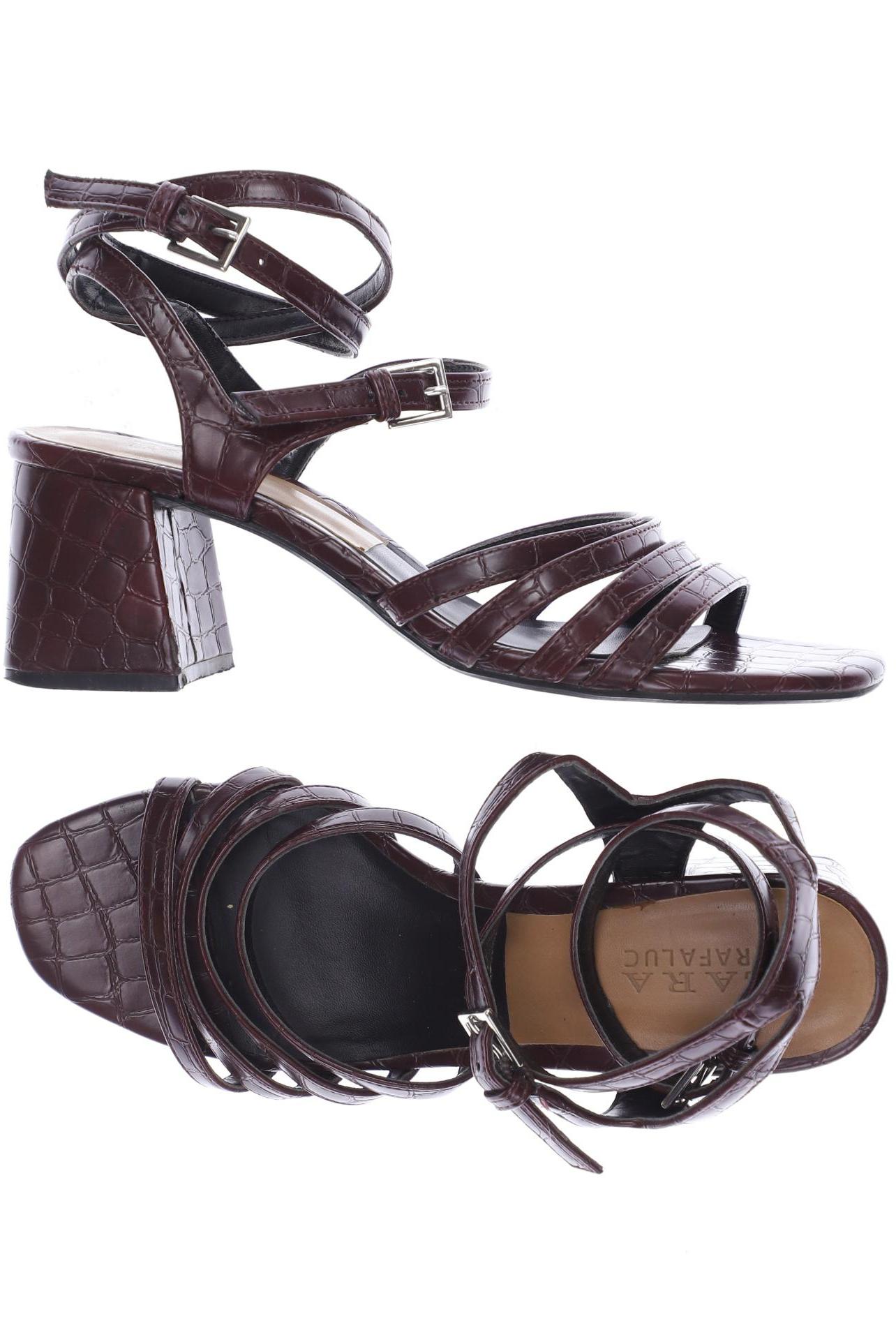 

ZARA Damen Sandale, bordeaux