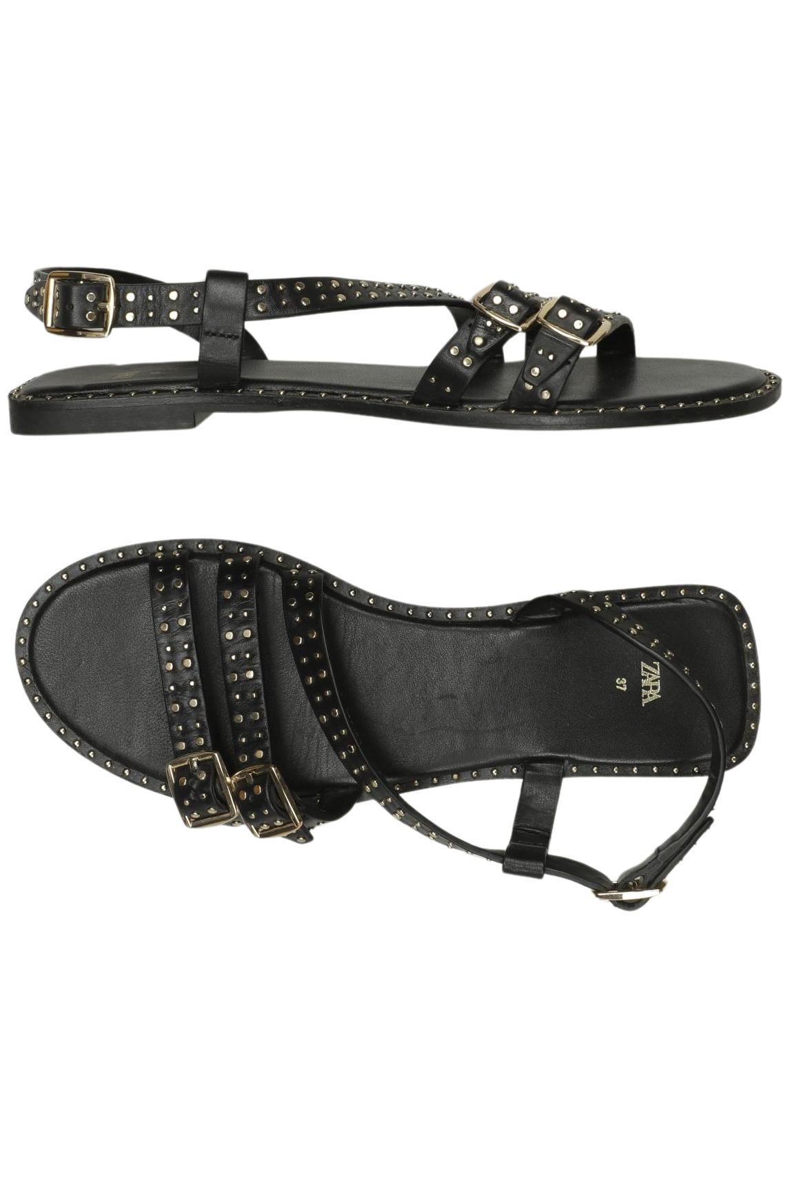 

Zara Damen Sandale, schwarz, Gr. 37