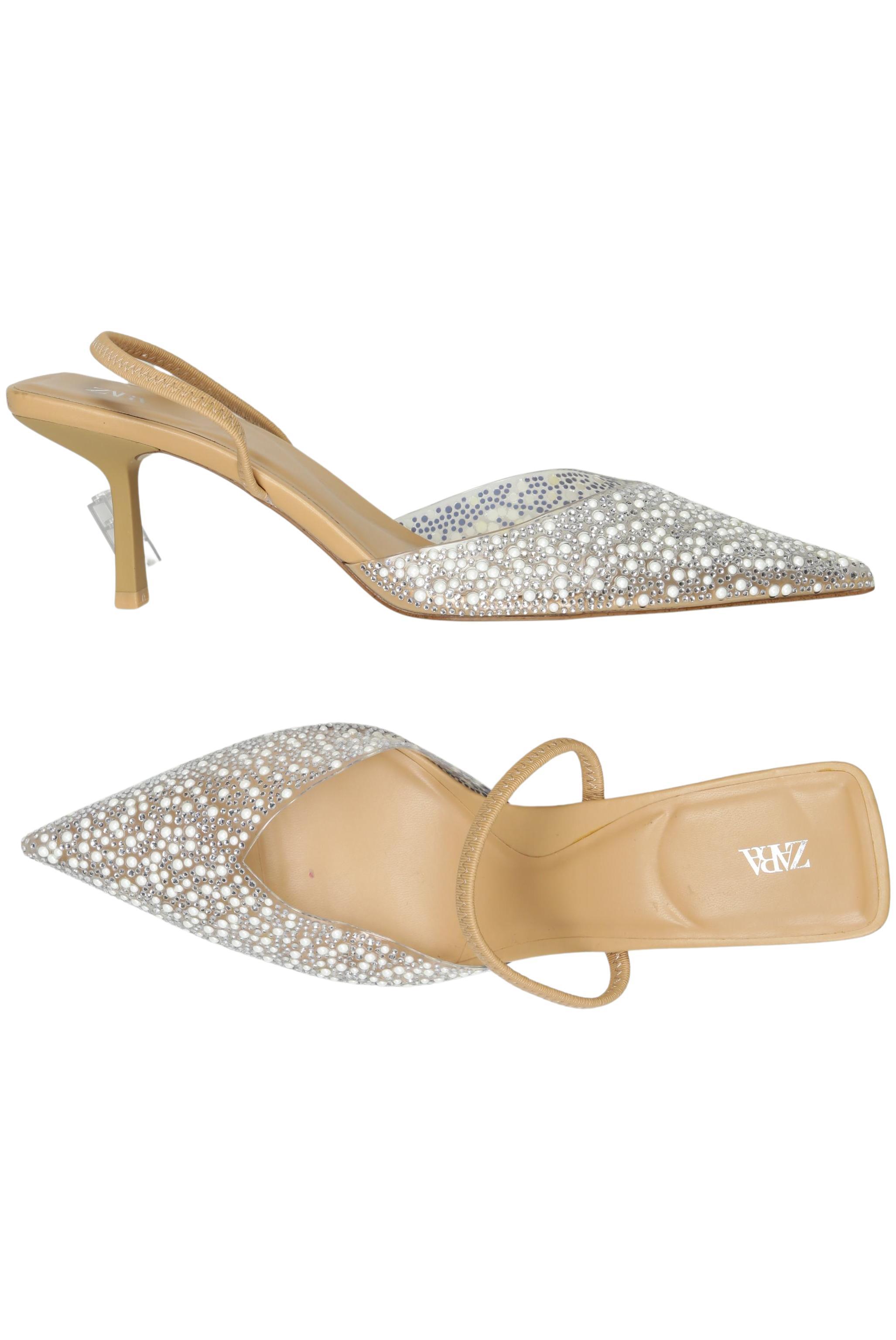 

Zara Damen Sandale, silber, Gr. 41