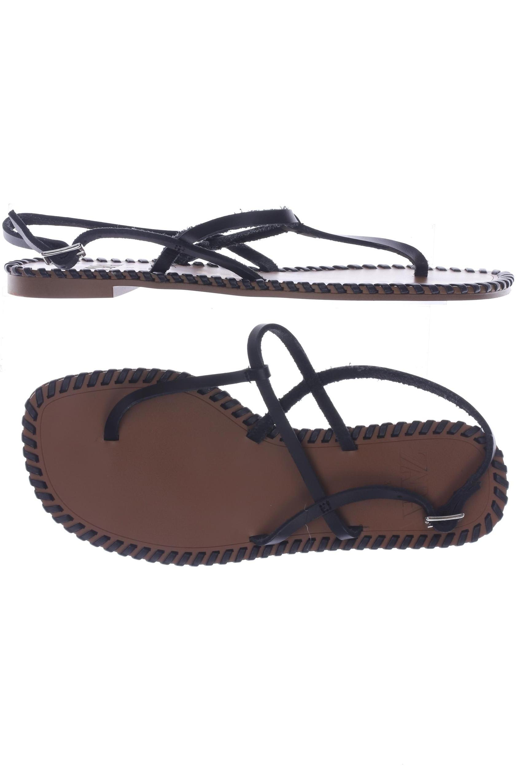 

ZARA Damen Sandale, schwarz