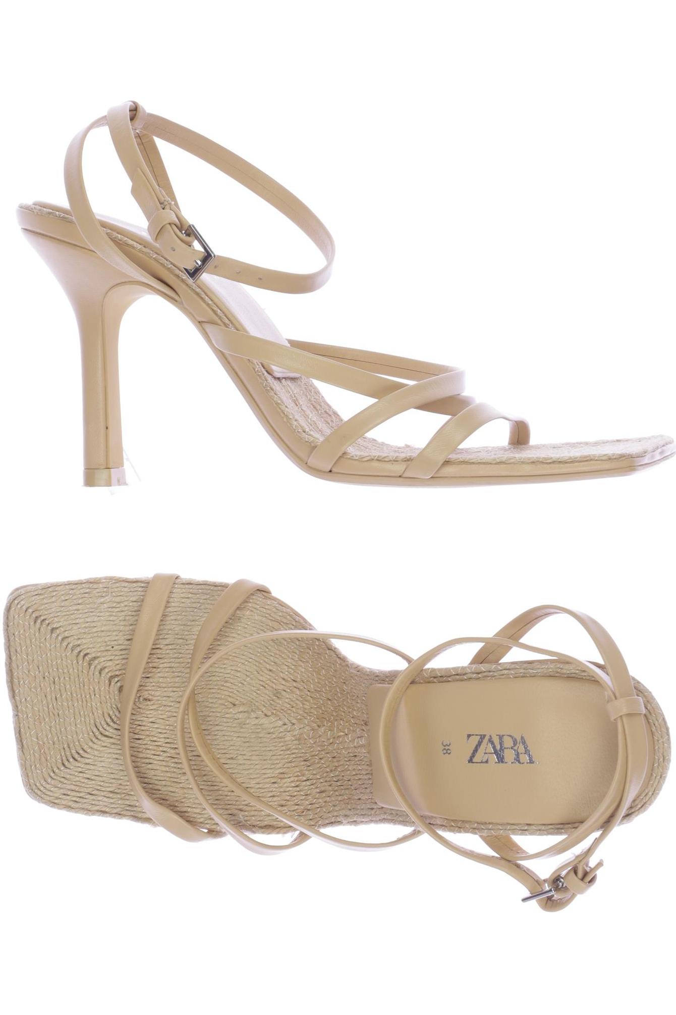 

ZARA Damen Sandale, beige