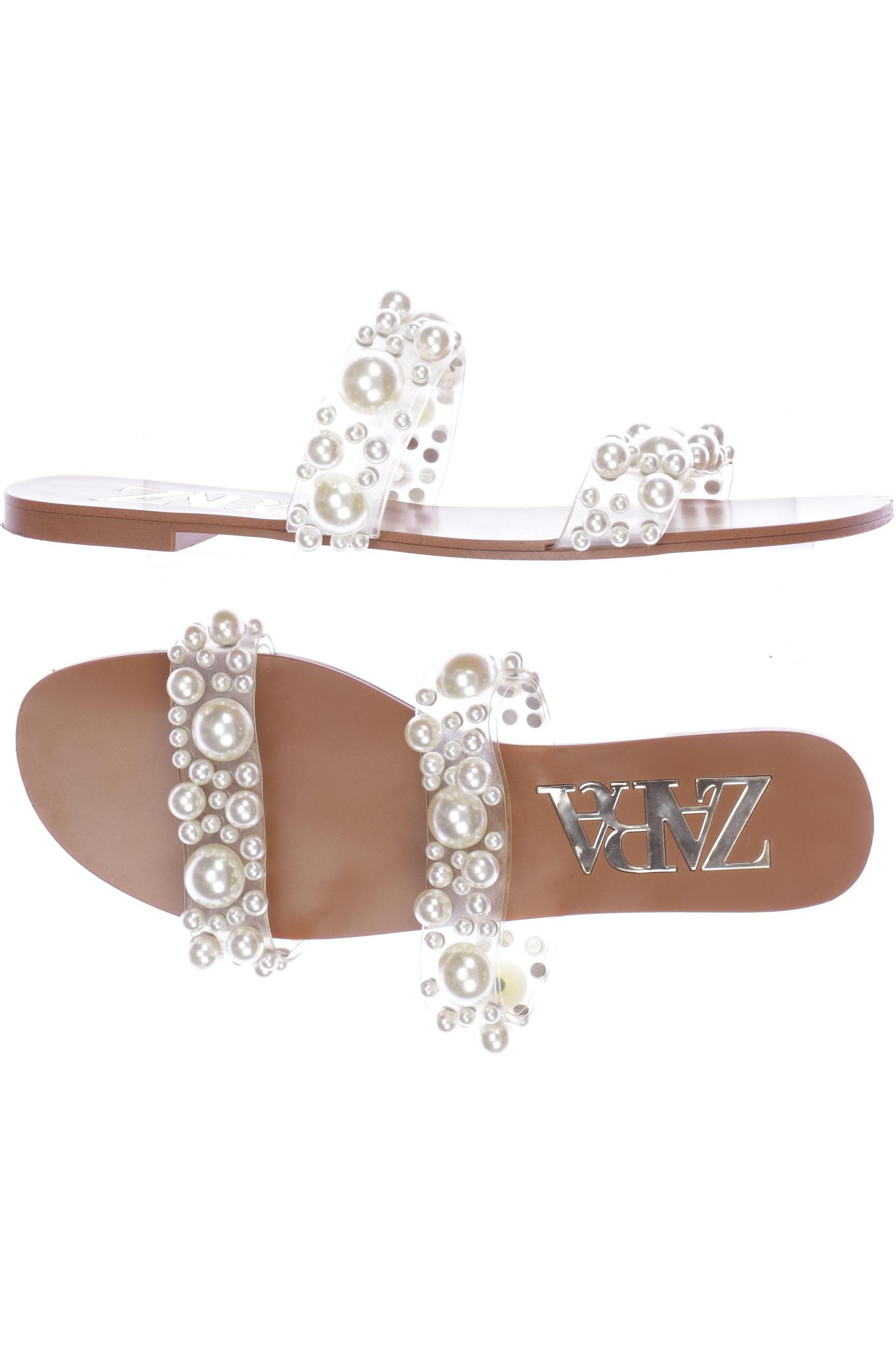

ZARA Damen Sandale, cremeweiß