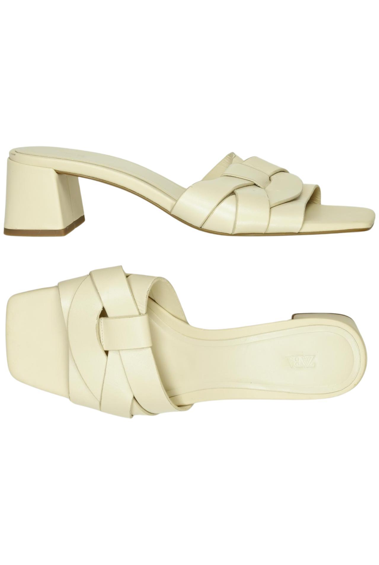 

Zara Damen Sandale, cremeweiß, Gr. 38