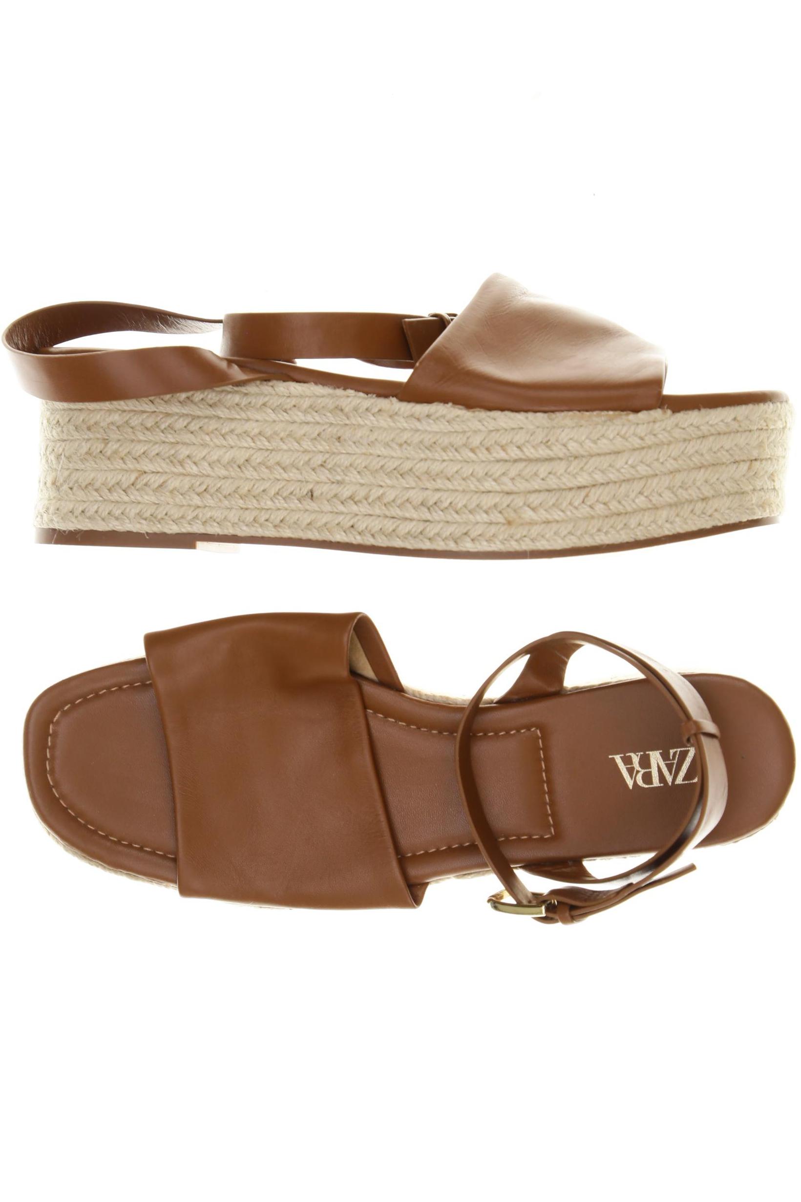 

Zara Damen Sandale, braun, Gr. 40