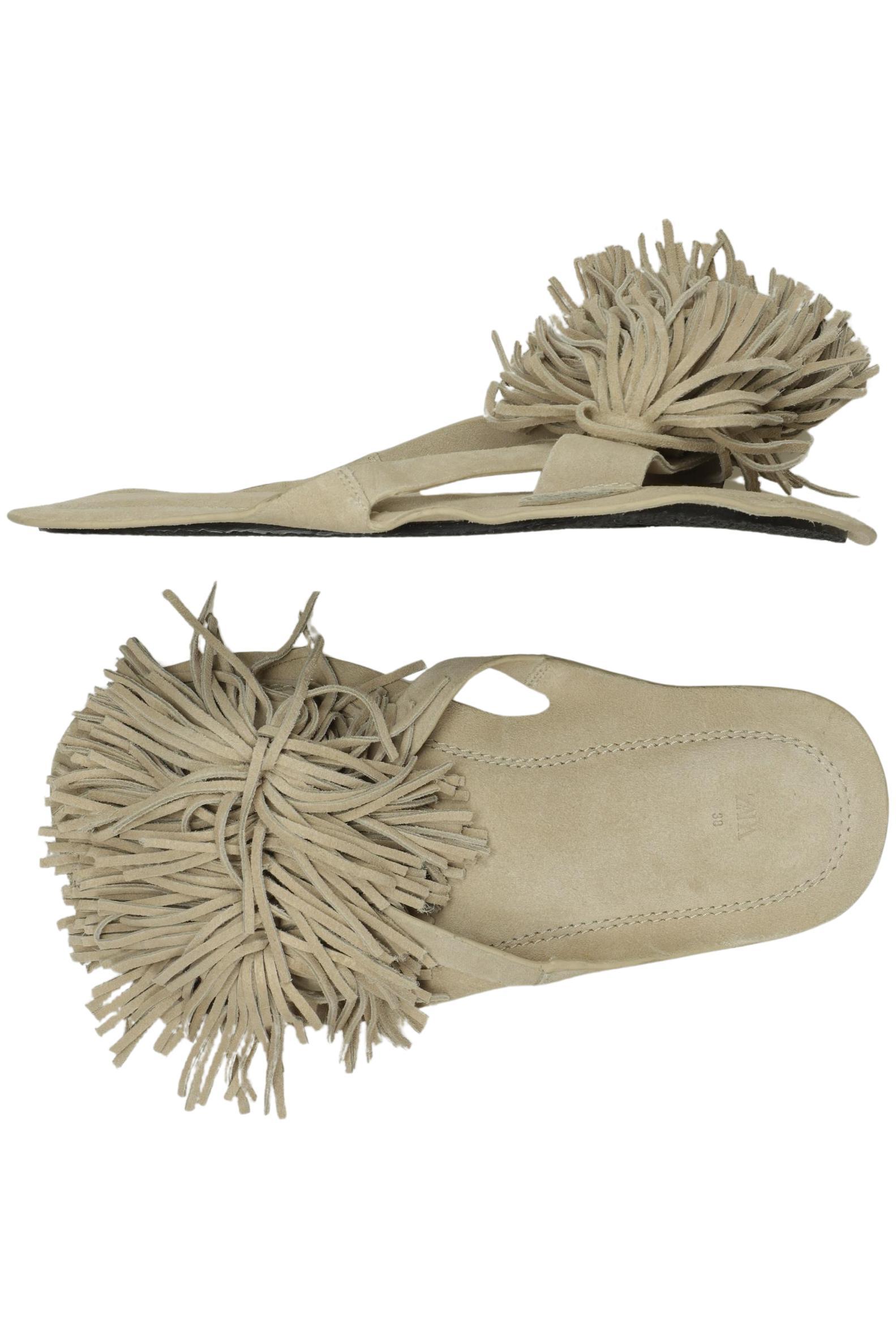 

Zara Damen Sandale, beige, Gr. 38