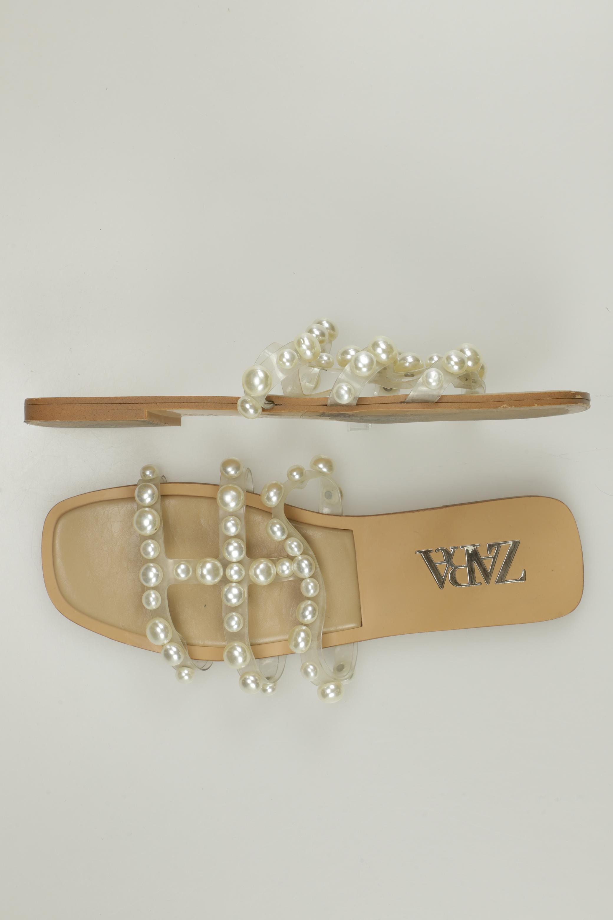 

ZARA Damen Sandale, beige