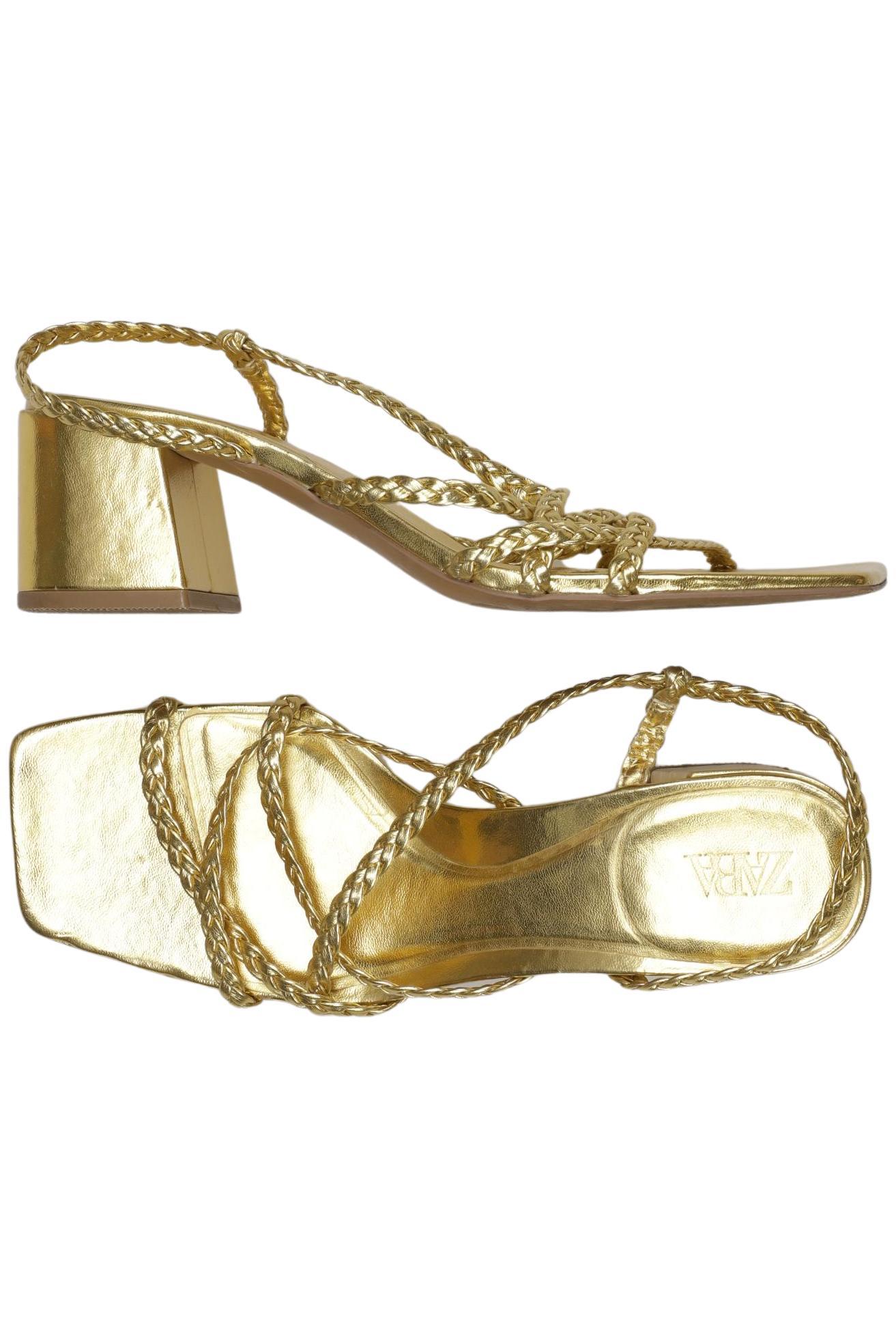 

Zara Damen Sandale, gold, Gr. 38