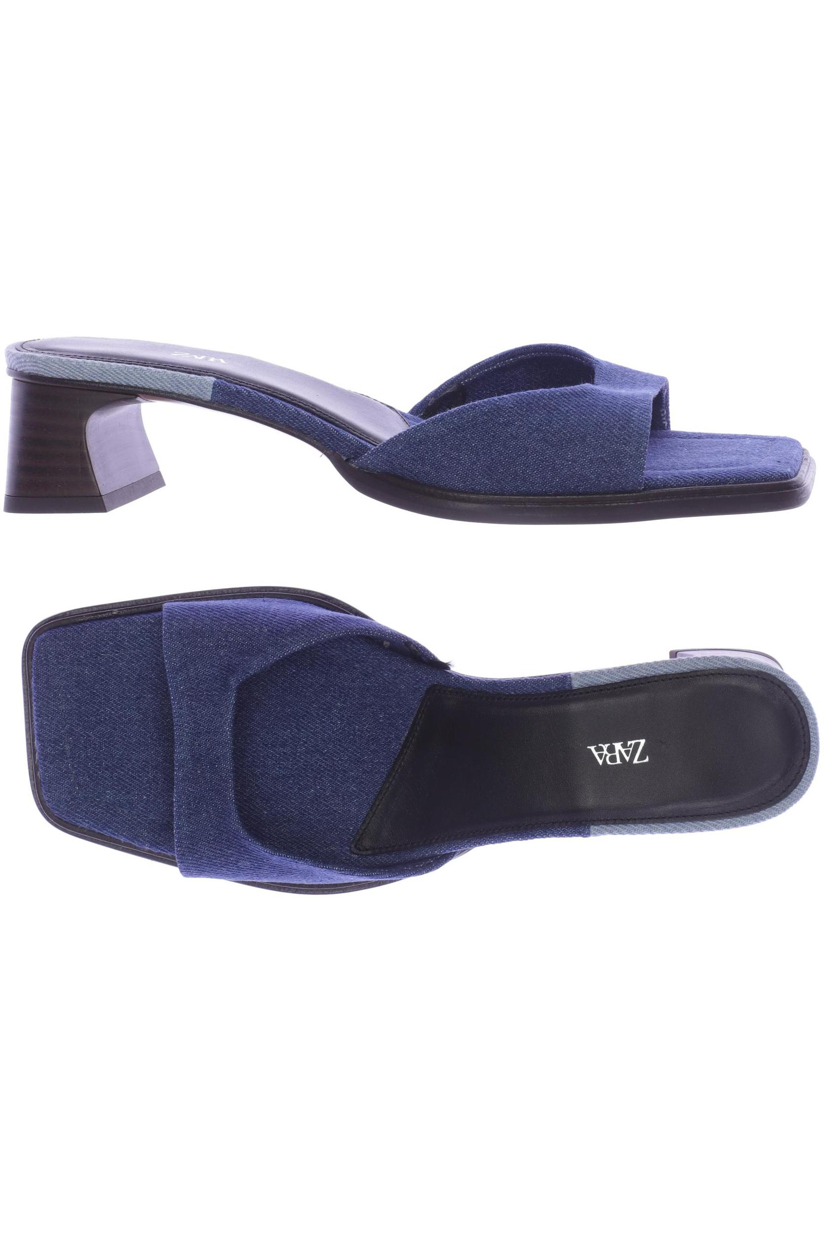

ZARA Damen Sandale, marineblau