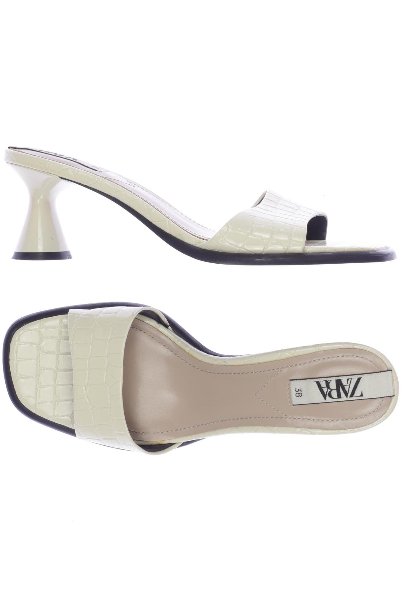 

ZARA Damen Sandale, cremeweiß