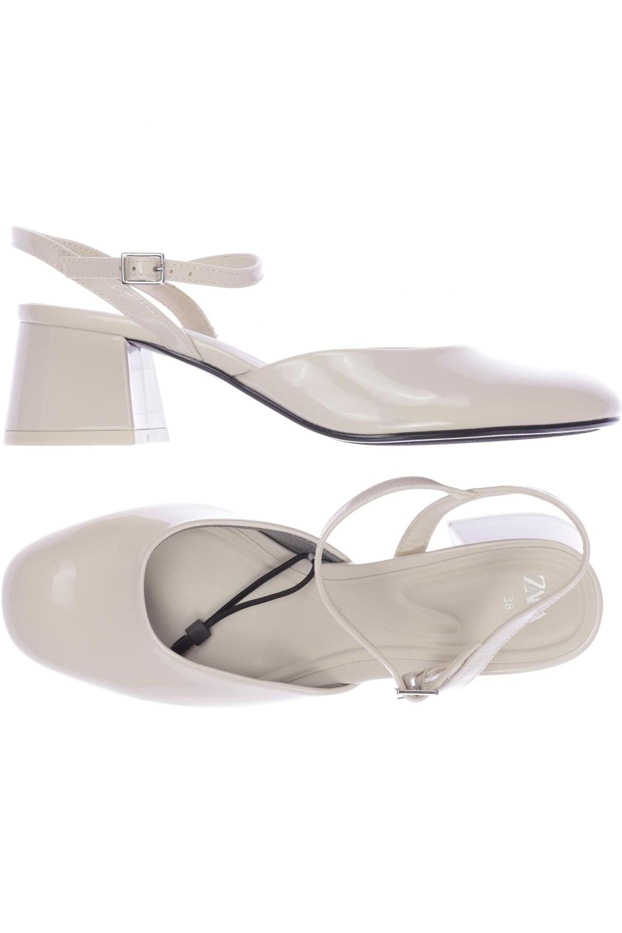 

ZARA Damen Sandale, cremeweiß
