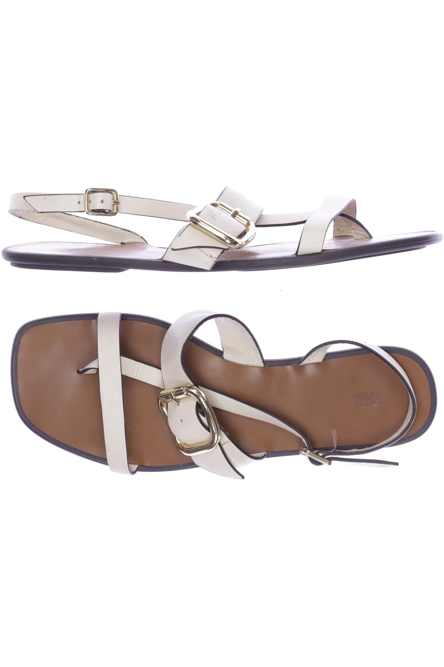 

Zara Damen Sandale, cremeweiß, Gr. 39