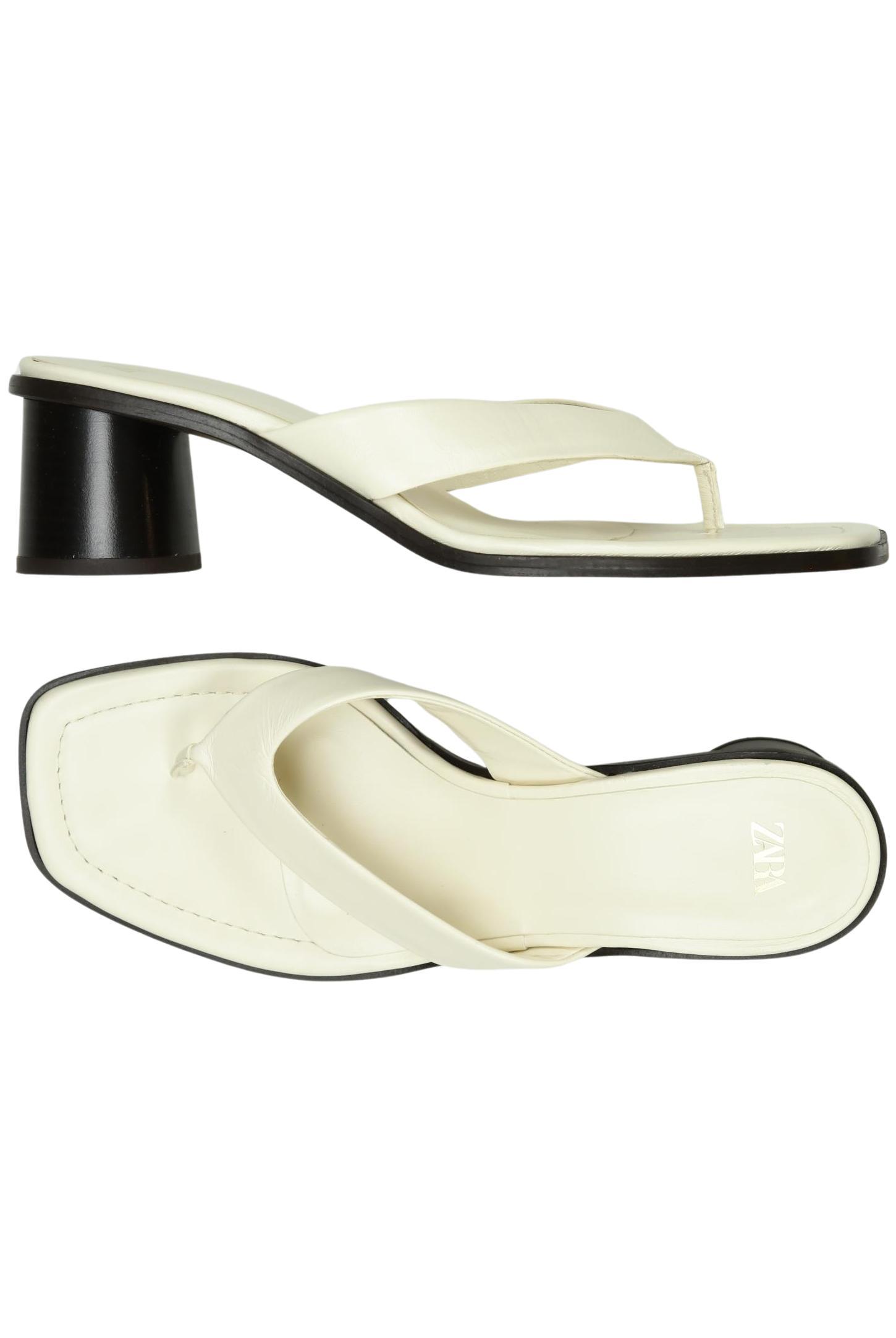 

Zara Damen Sandale, cremeweiß, Gr. 40