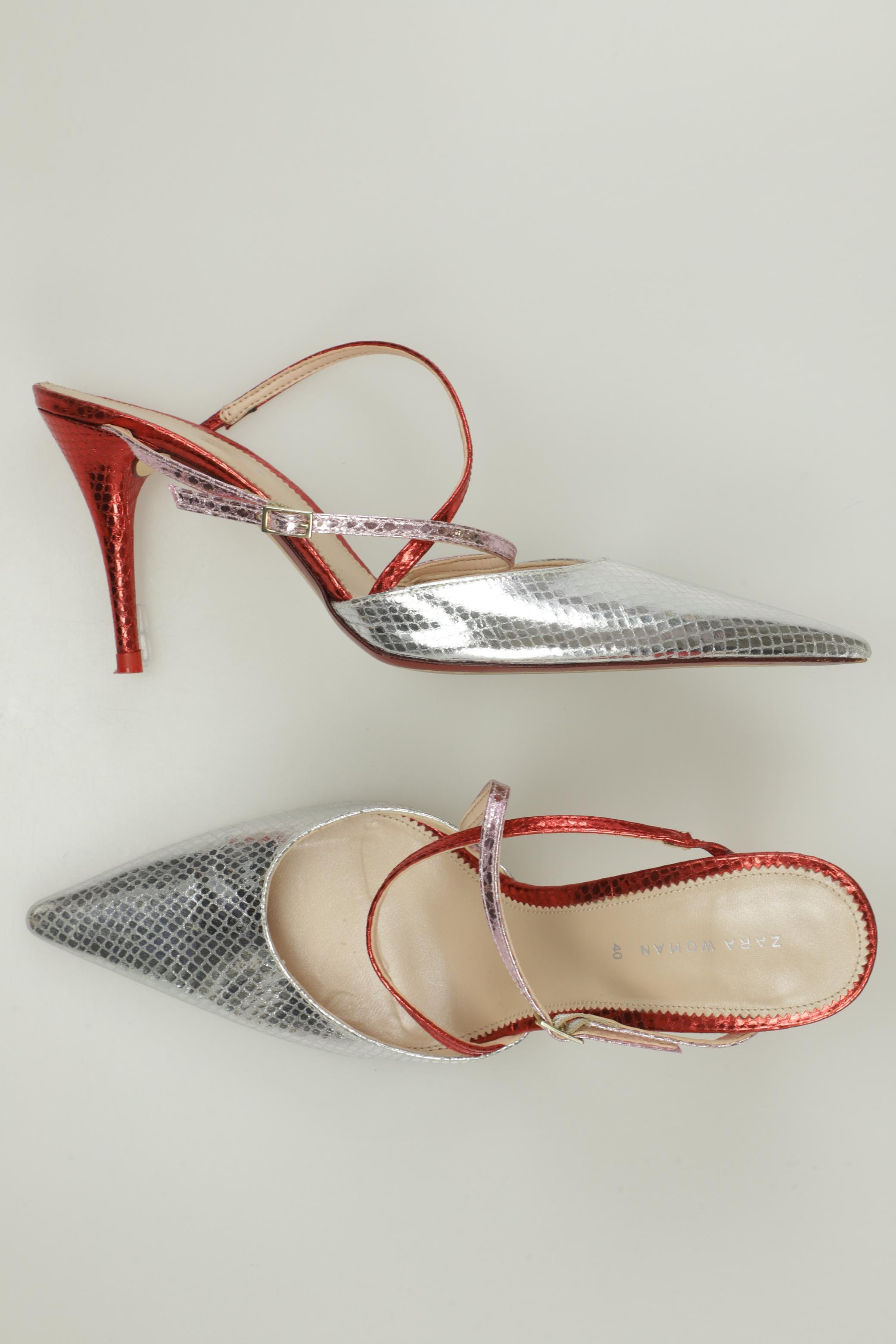 

Zara Damen Sandale, silber, Gr. 40