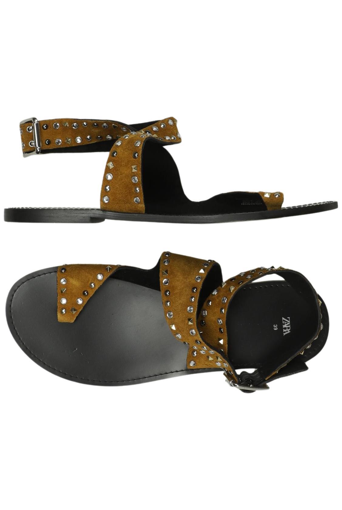 

Zara Damen Sandale, braun, Gr. 39