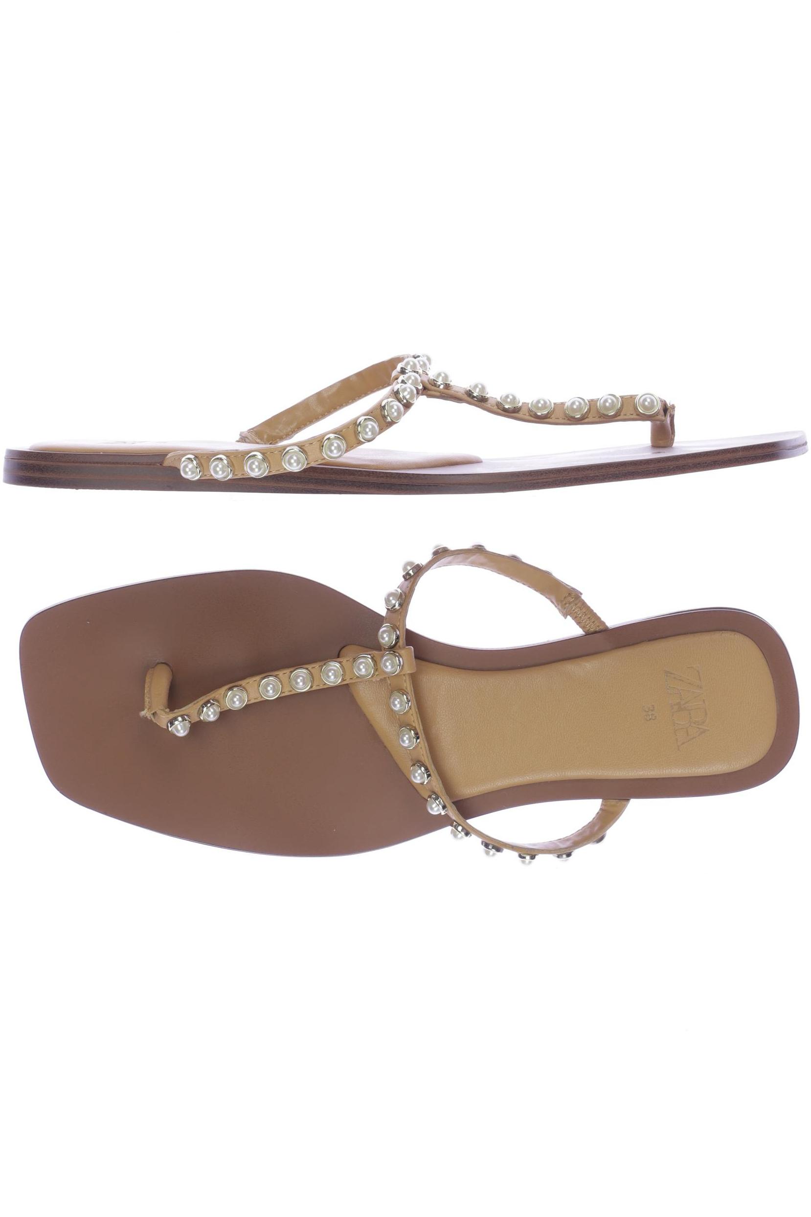 

ZARA Damen Sandale, beige