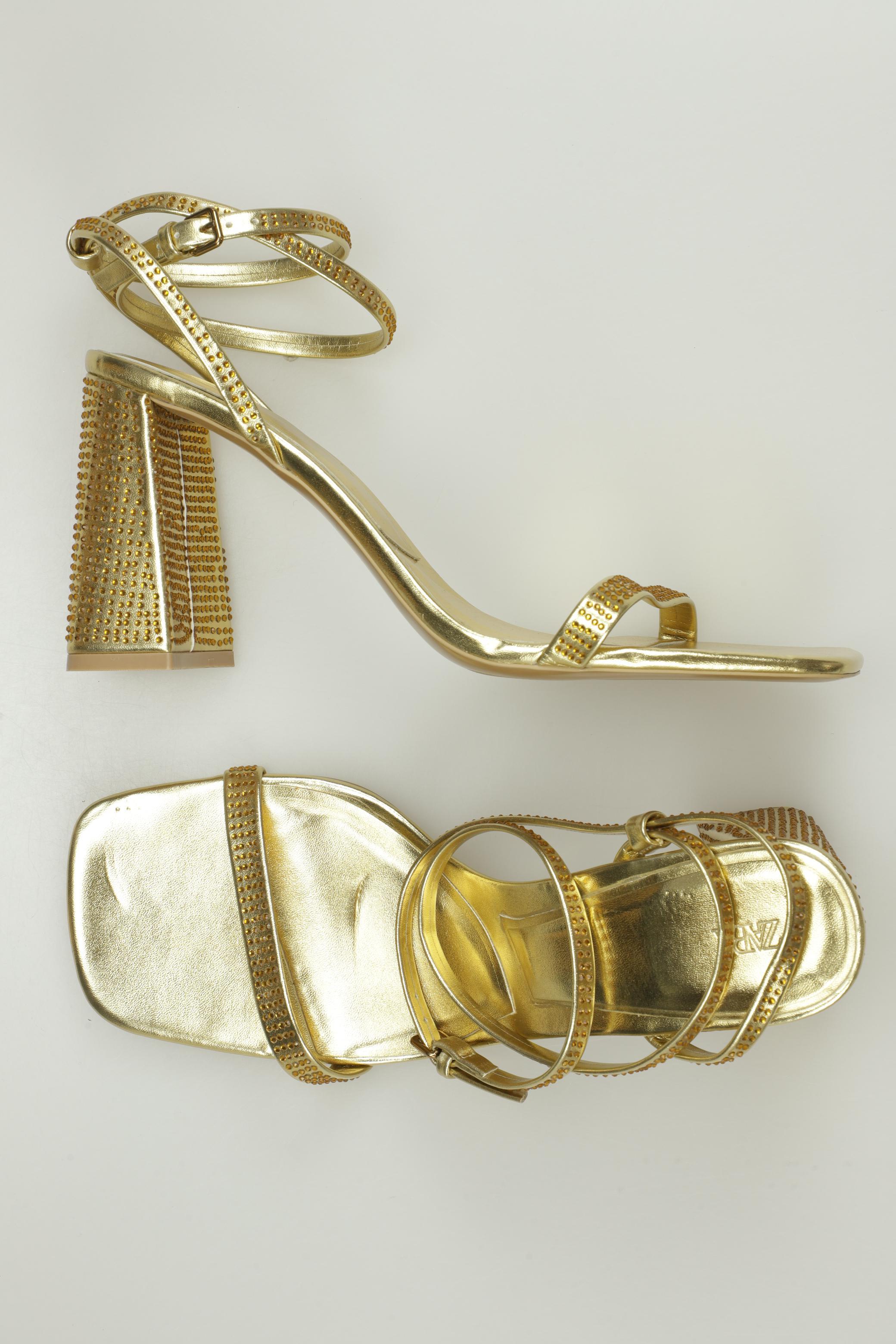 

Zara Damen Sandale, gold, Gr. 42