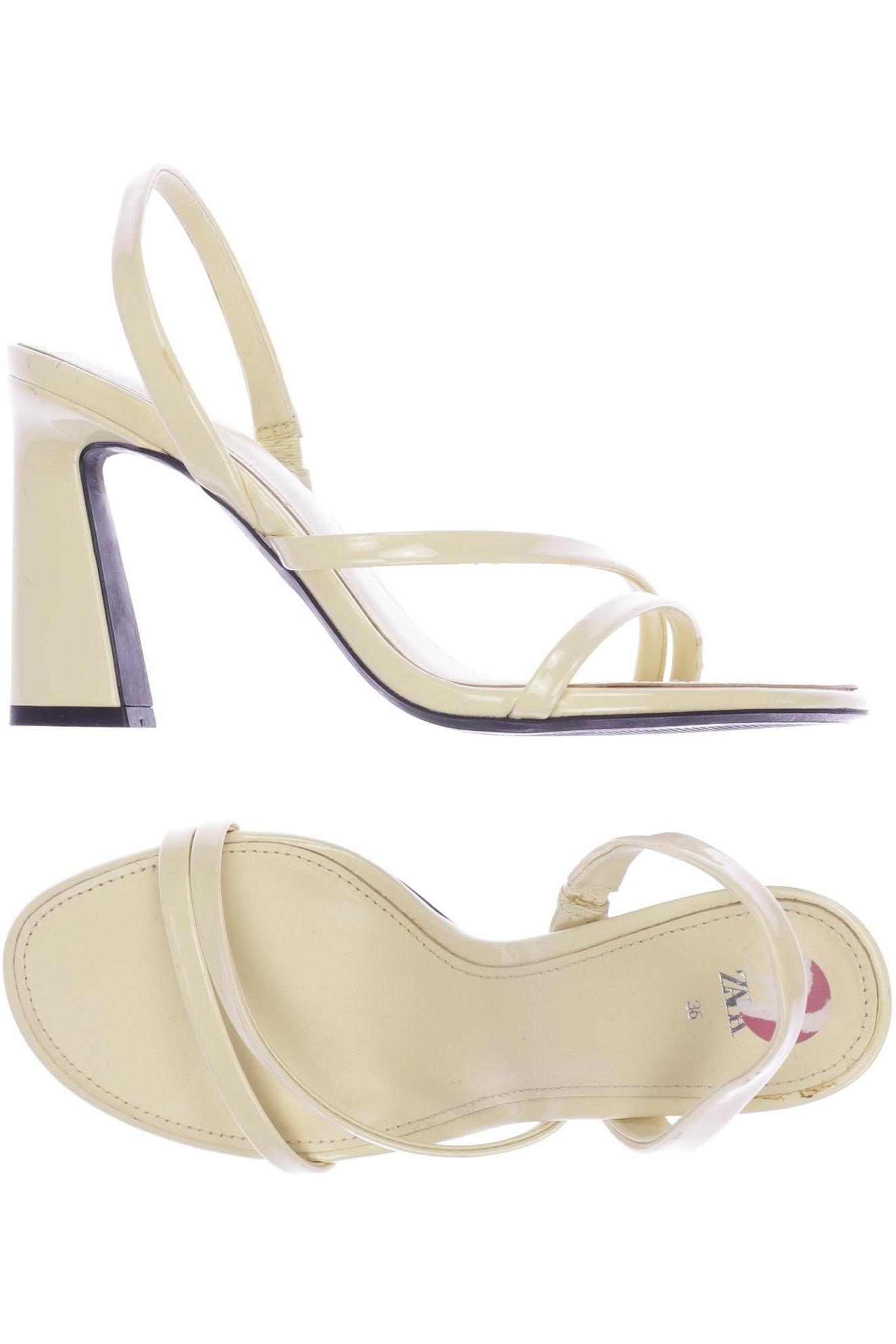 

Zara Damen Sandale, cremeweiß, Gr. 36