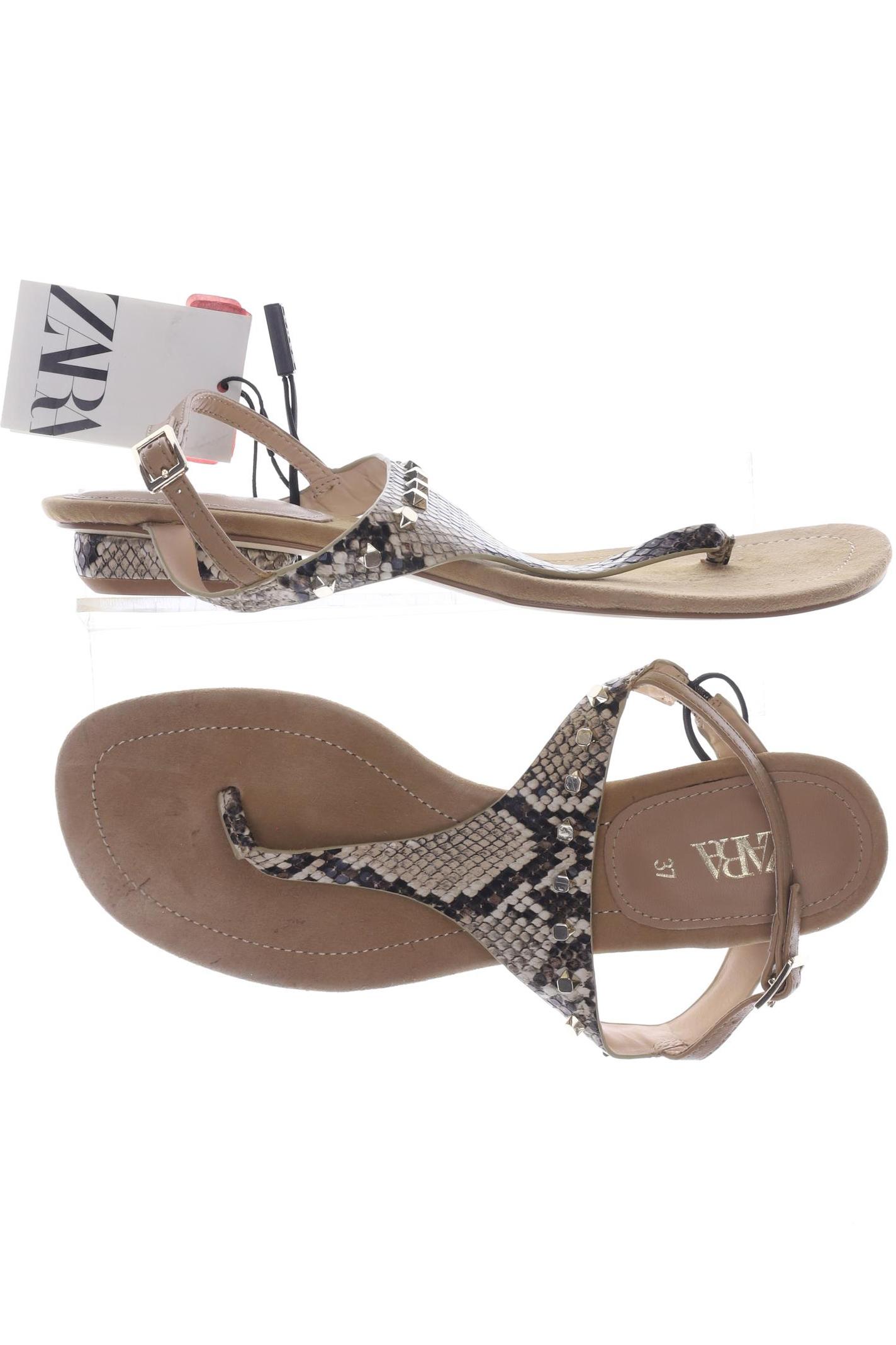 

ZARA Damen Sandale, beige