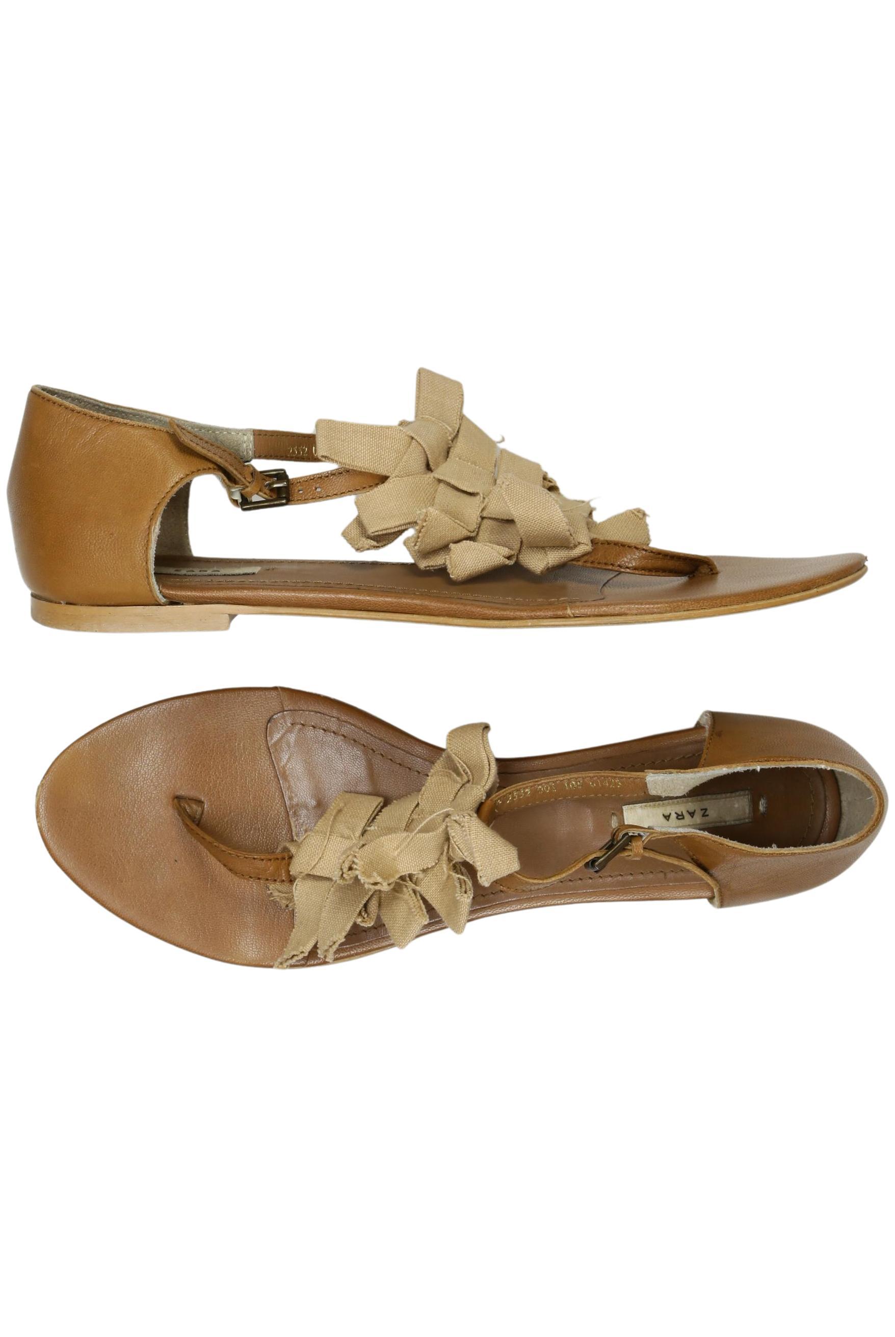 

Zara Damen Sandale, braun, Gr. 41