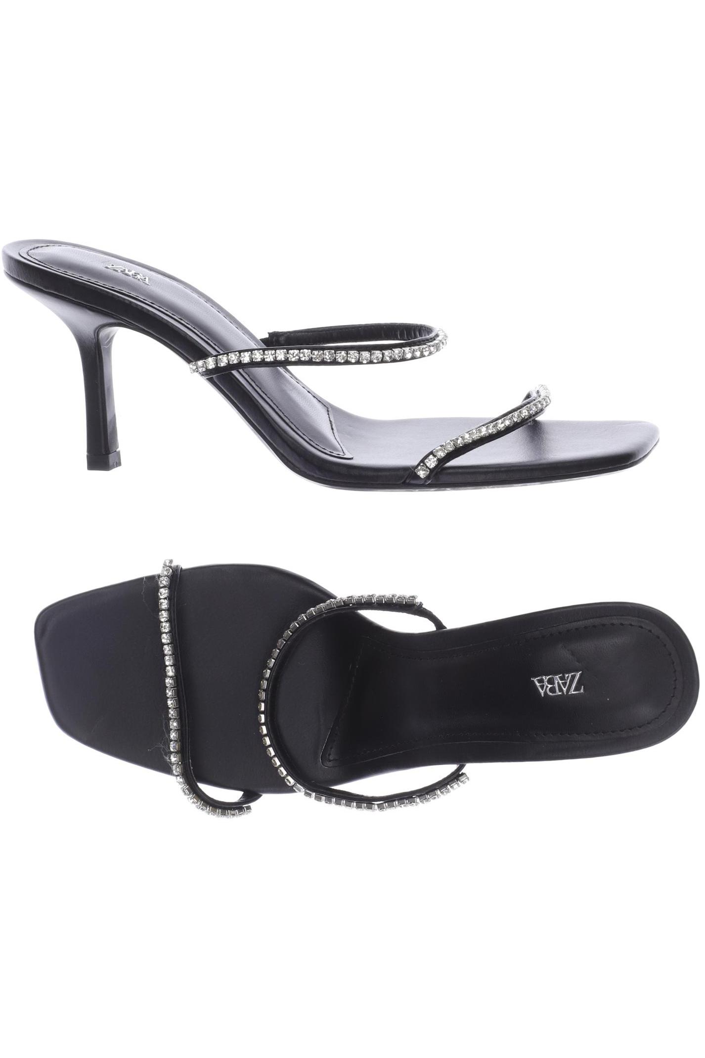 

ZARA Damen Sandale, schwarz