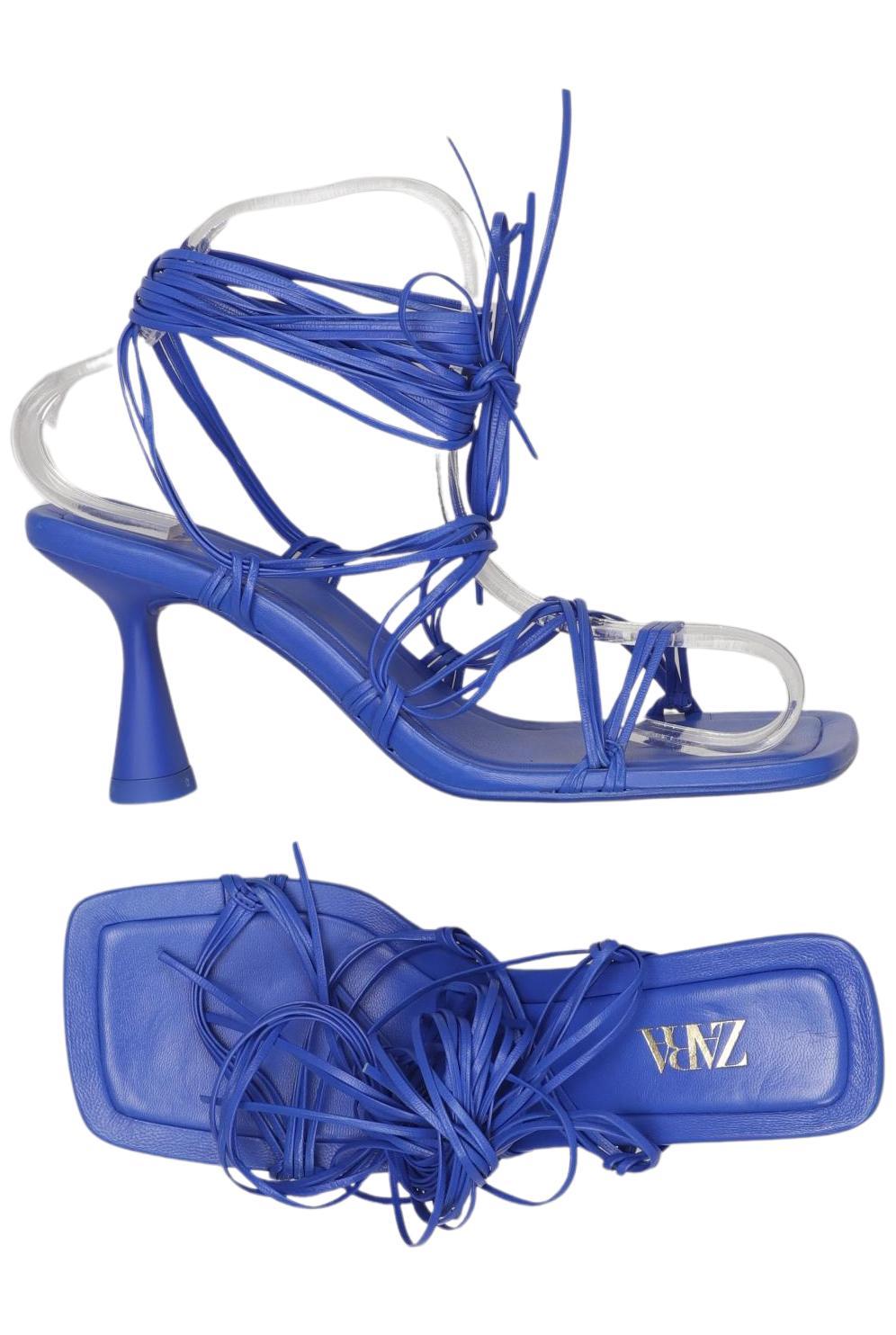 

Zara Damen Sandale, blau, Gr. 38