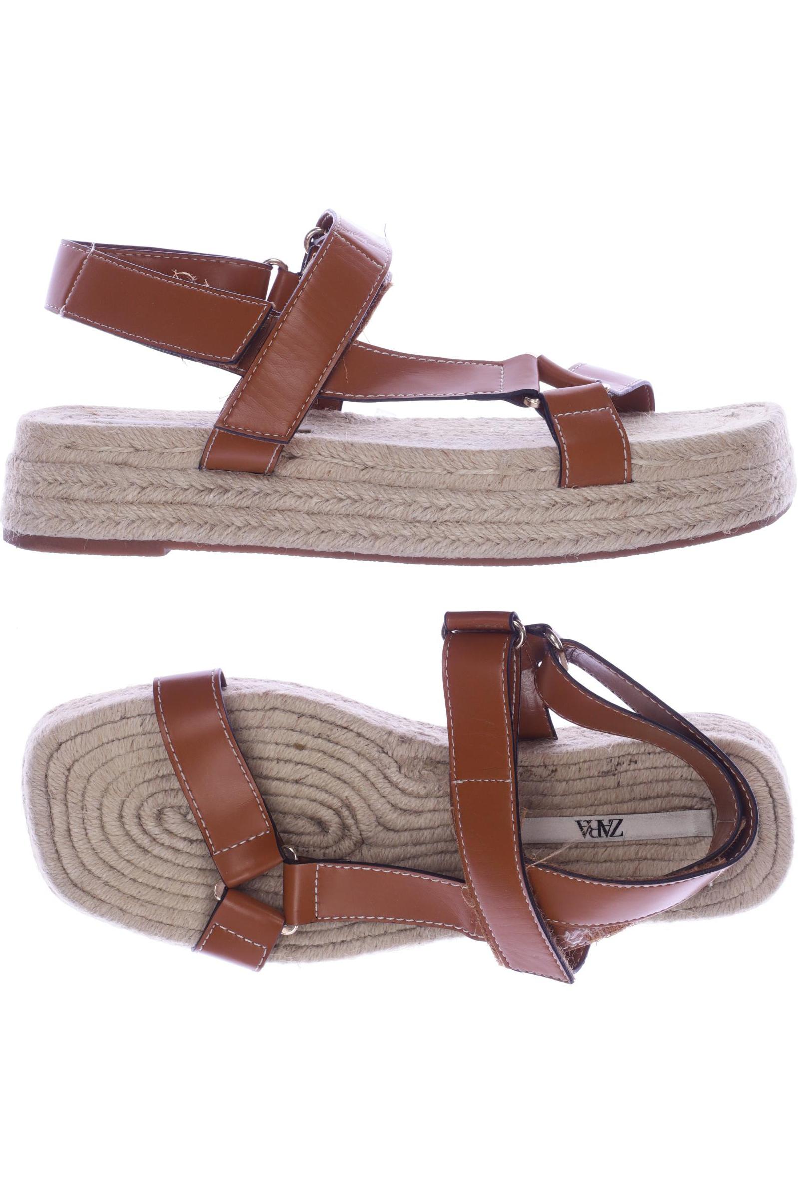 

ZARA Damen Sandale, braun