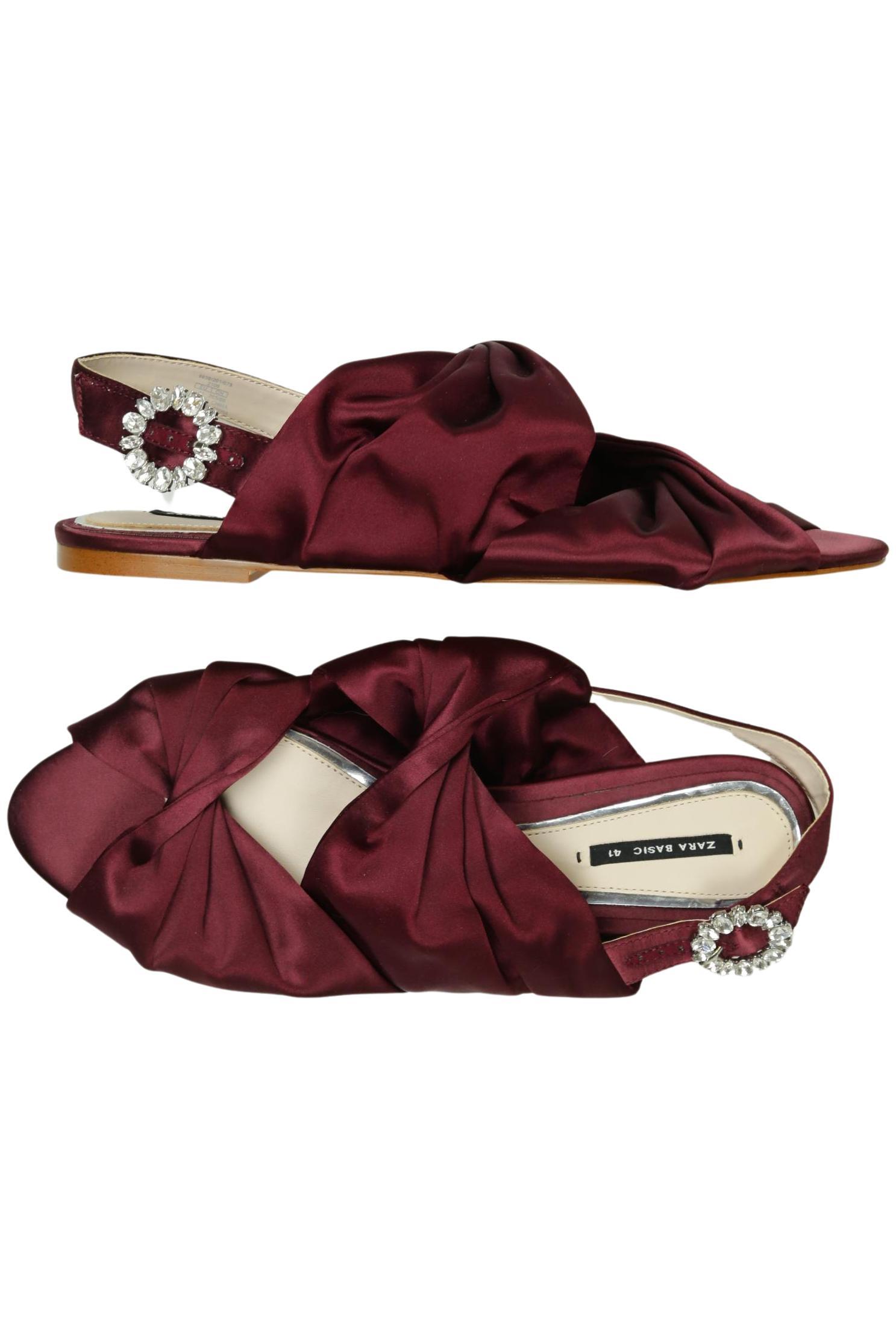 

Zara Damen Sandale, bordeaux, Gr. 41