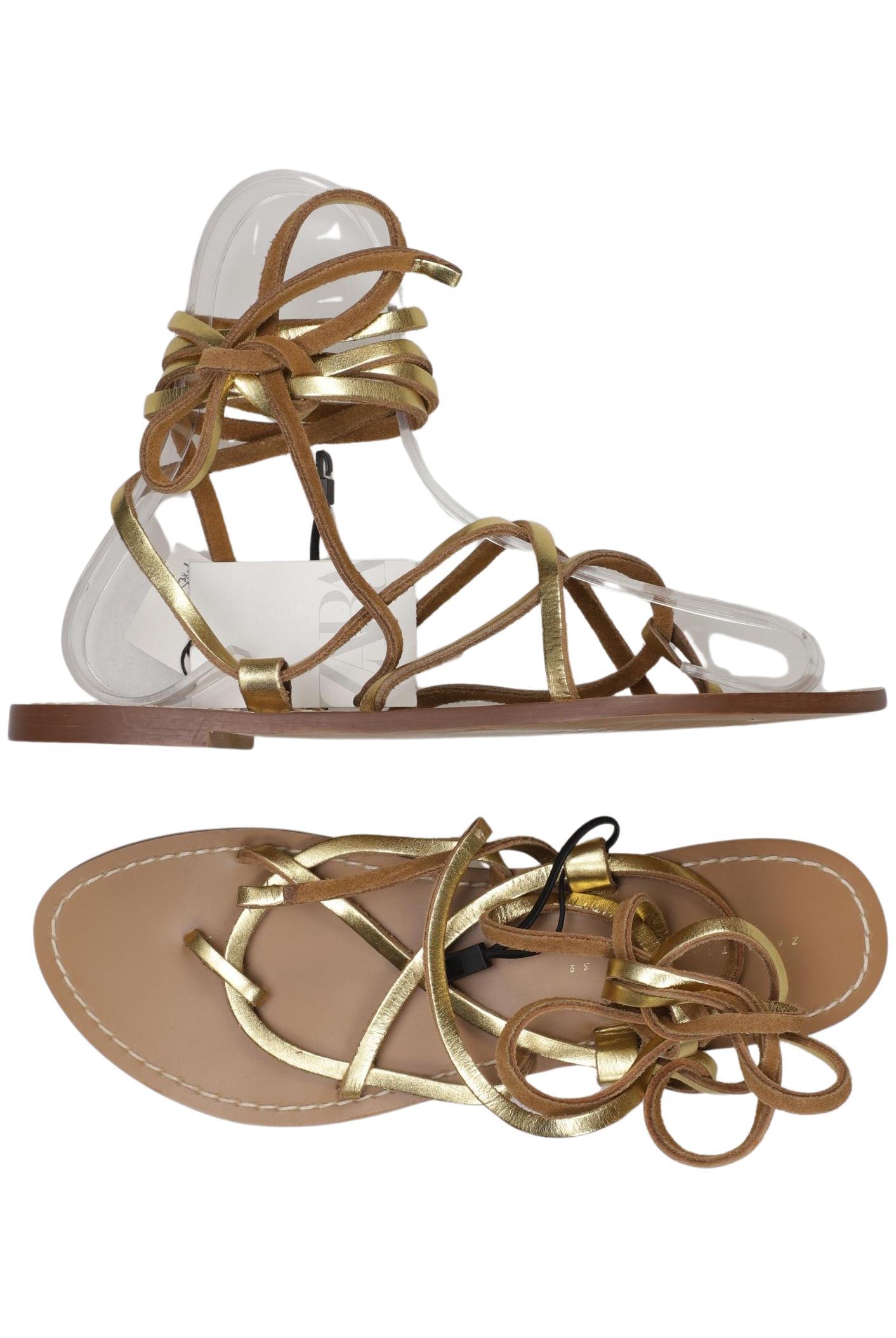 

Zara Damen Sandale, gold, Gr. 39