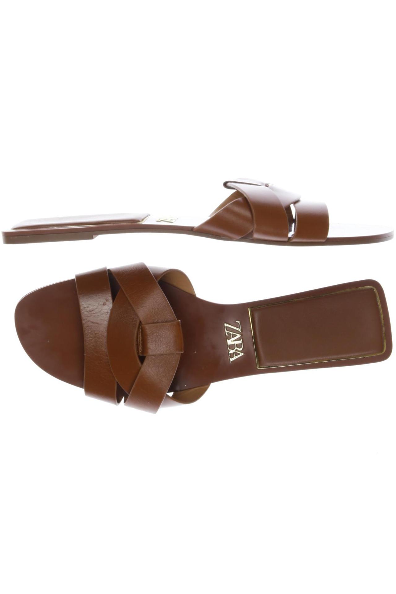 

Zara Damen Sandale, braun, Gr. 41