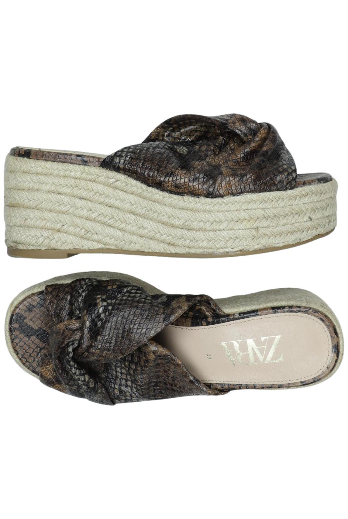 

Zara Damen Sandale, braun, Gr. 37