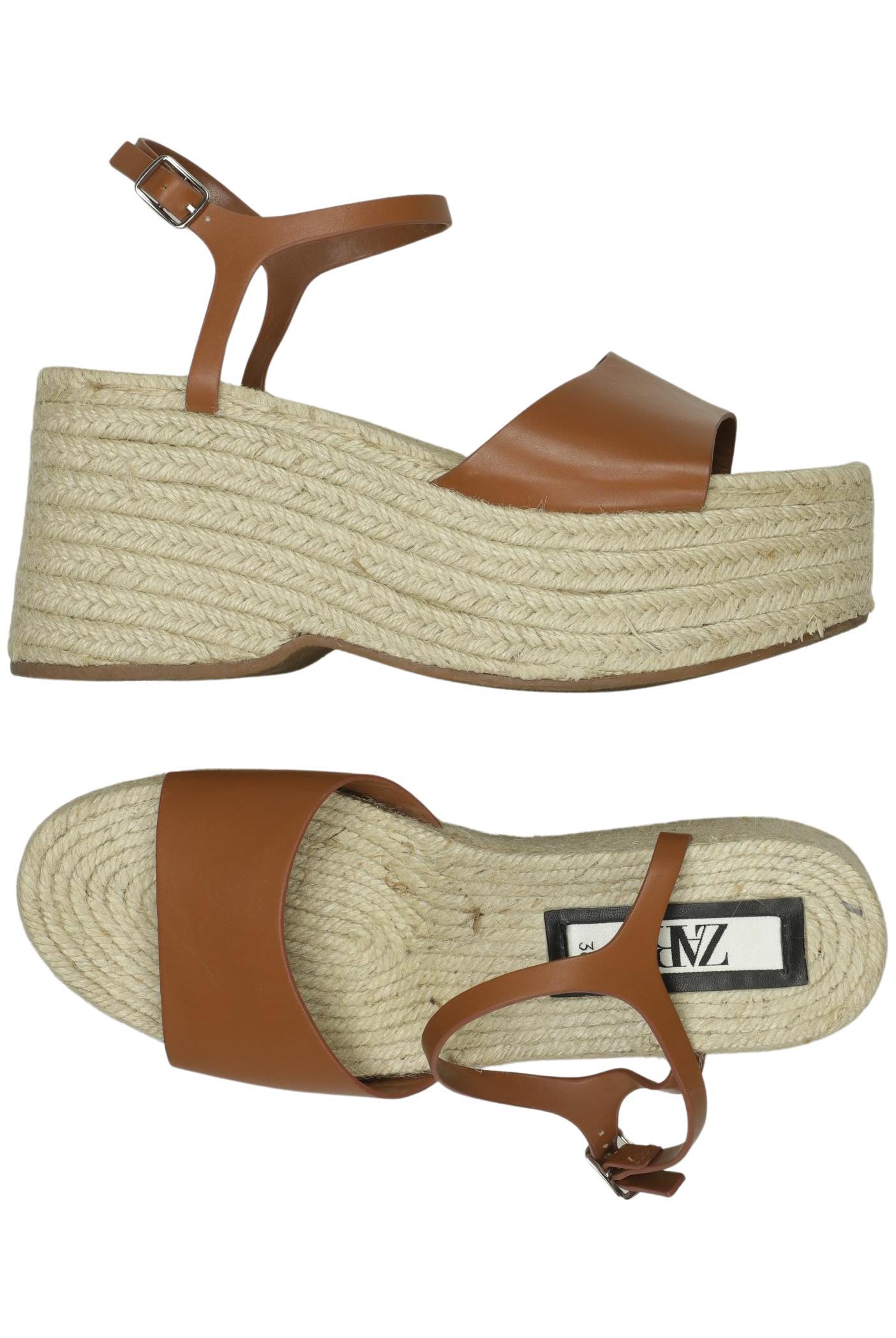 

Zara Damen Sandale, braun, Gr. 38