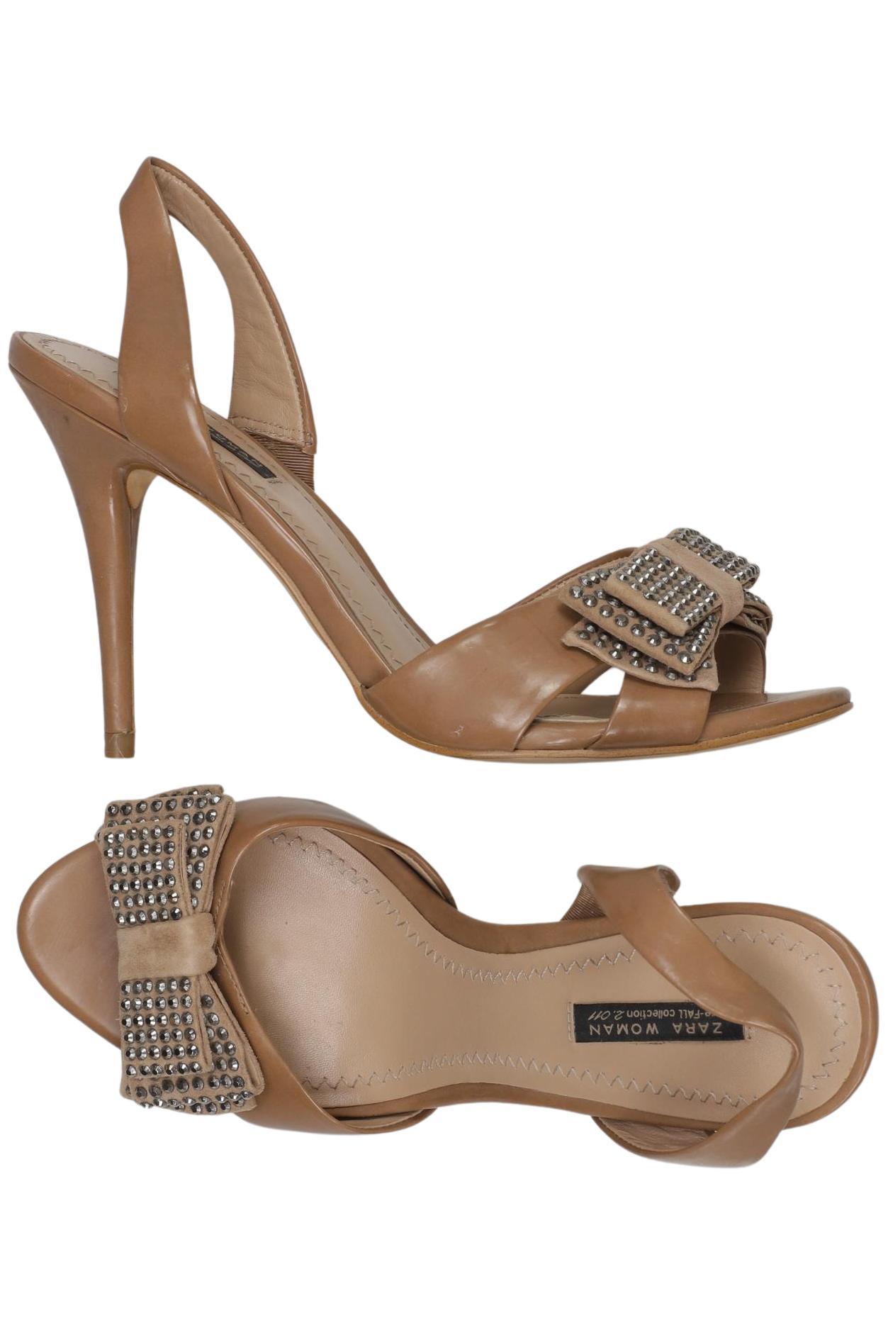 

Zara Damen Sandale, braun, Gr. 40