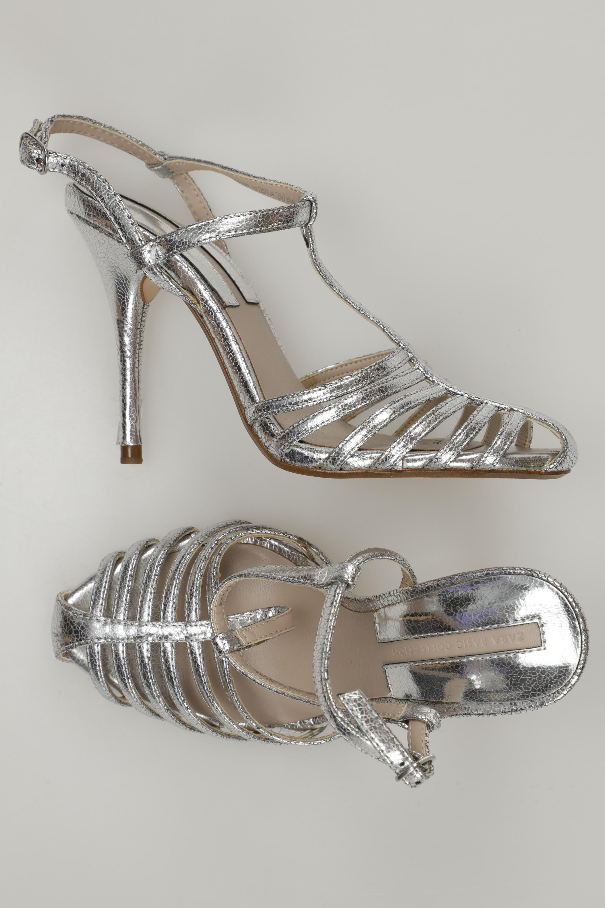 

ZARA Damen Sandale, silber