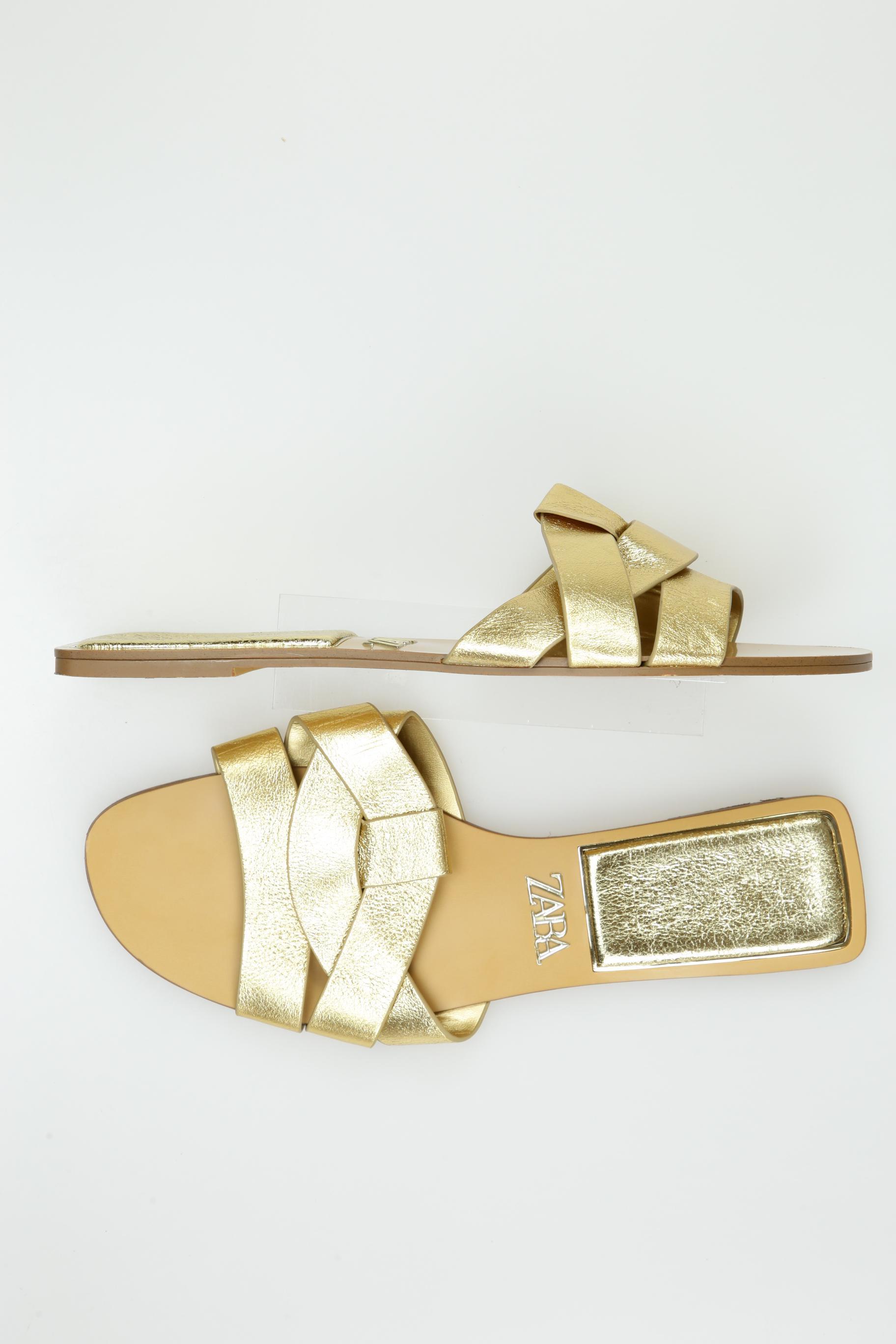 

Zara Damen Sandale, gold, Gr. 40
