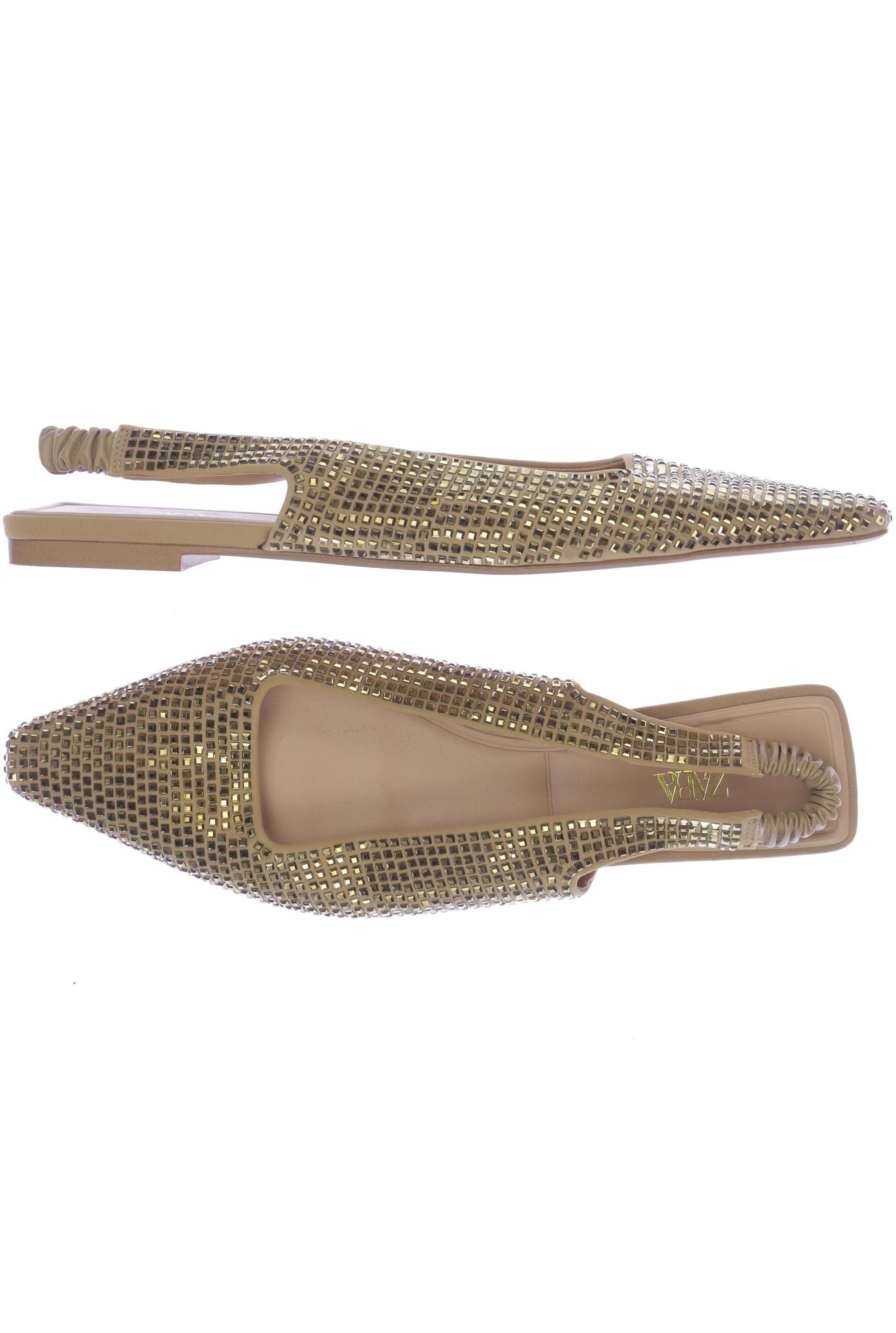 

ZARA Damen Sandale, beige
