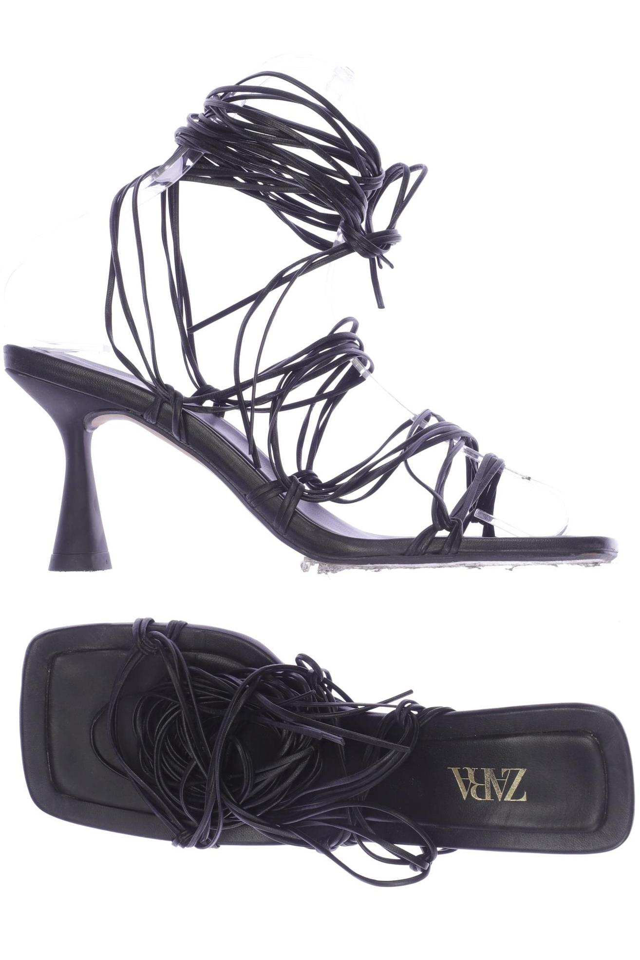 

Zara Damen Sandale, schwarz, Gr. 40