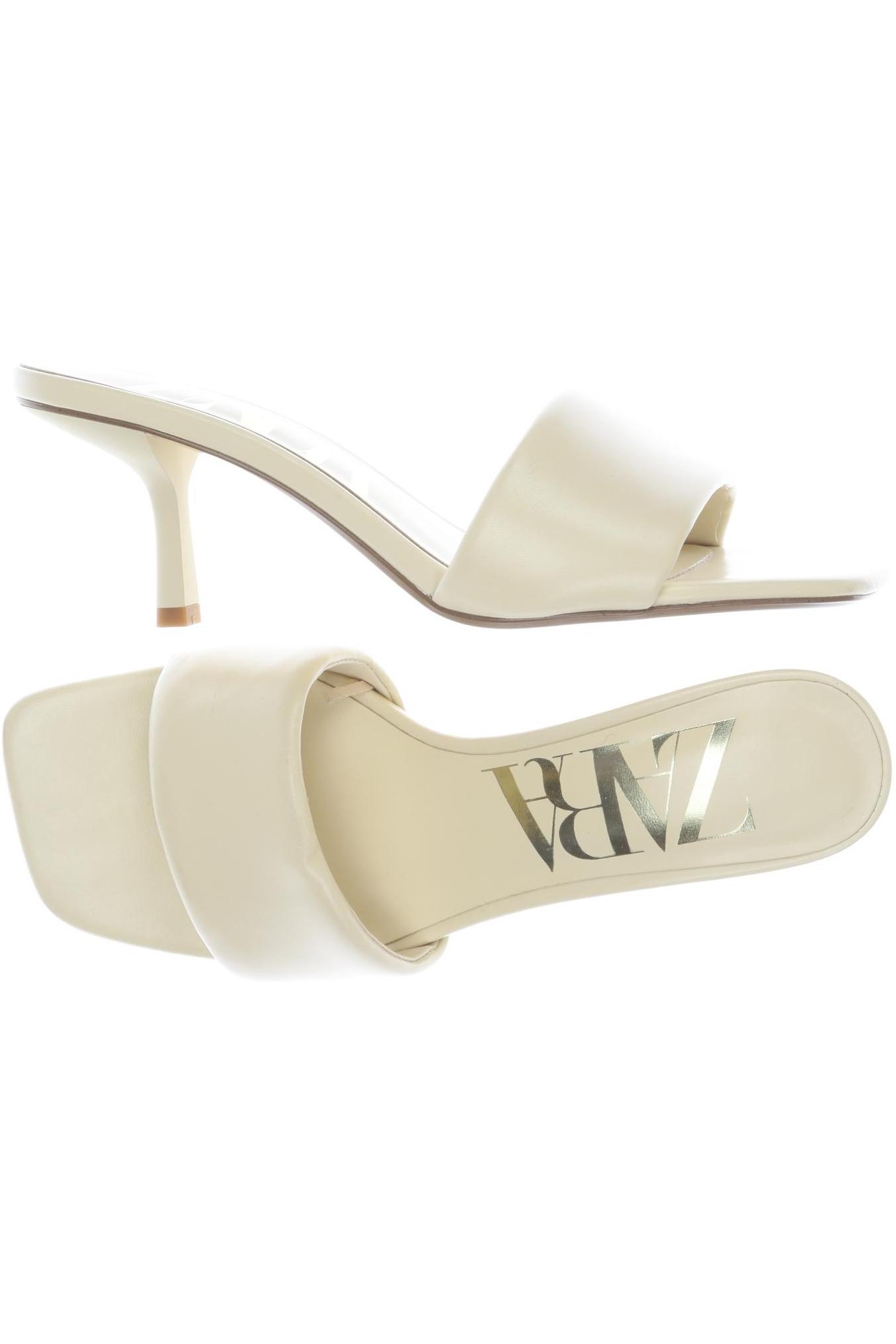 

Zara Damen Sandale, cremeweiß, Gr. 38