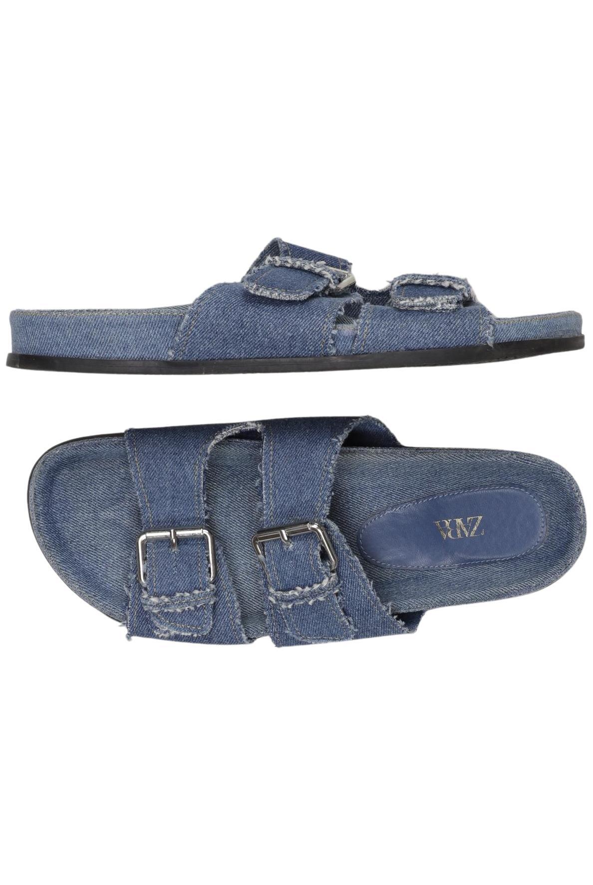 

Zara Damen Sandale, blau, Gr. 40