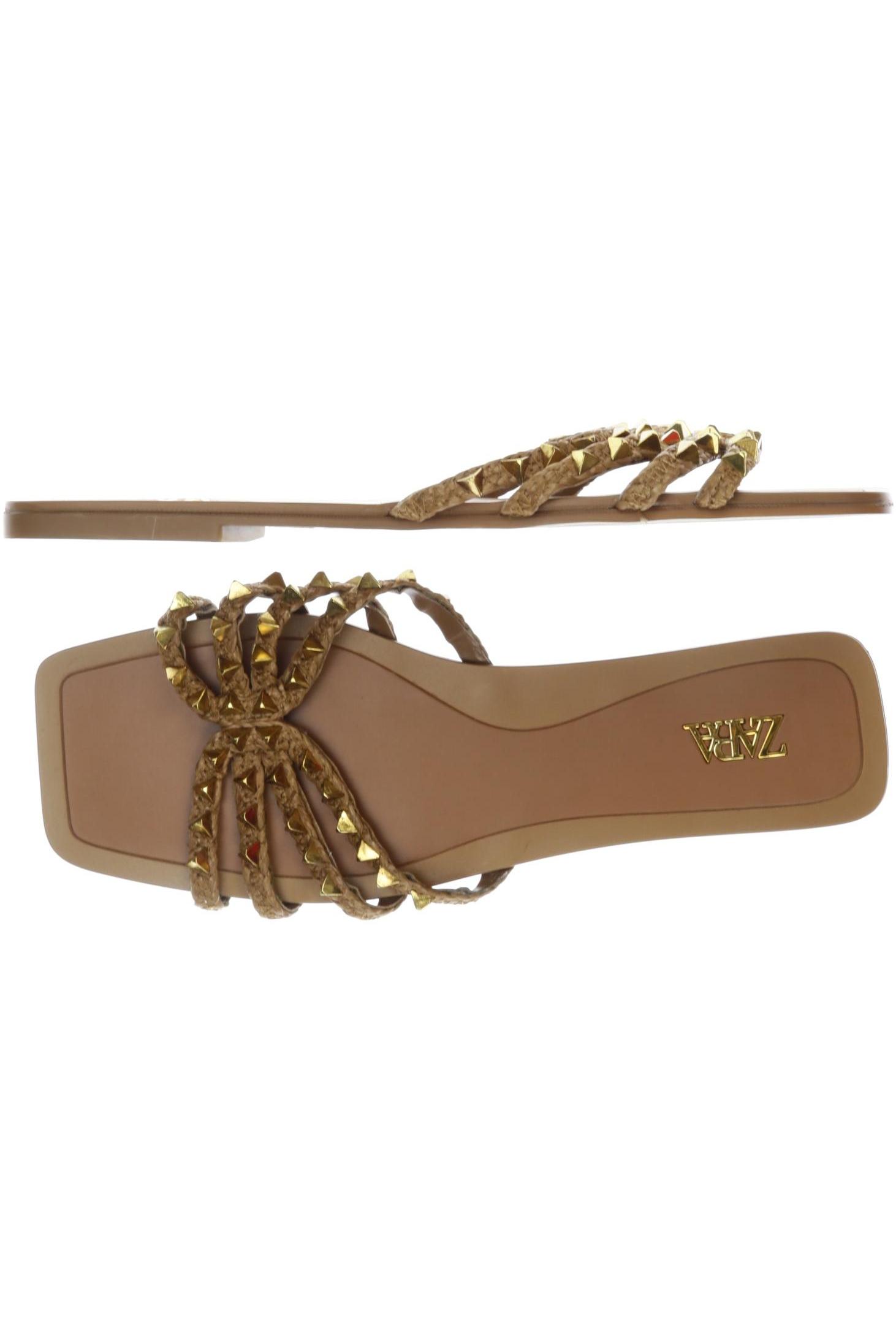 

Zara Damen Sandale, braun, Gr. 38