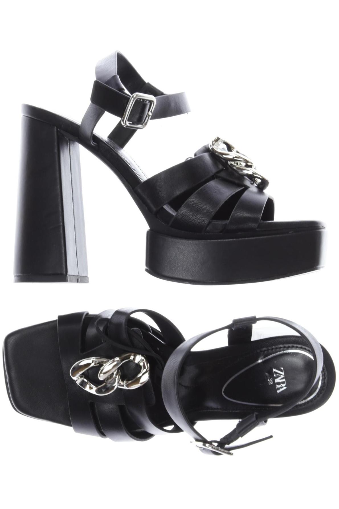 

Zara Damen Sandale, schwarz, Gr. 38