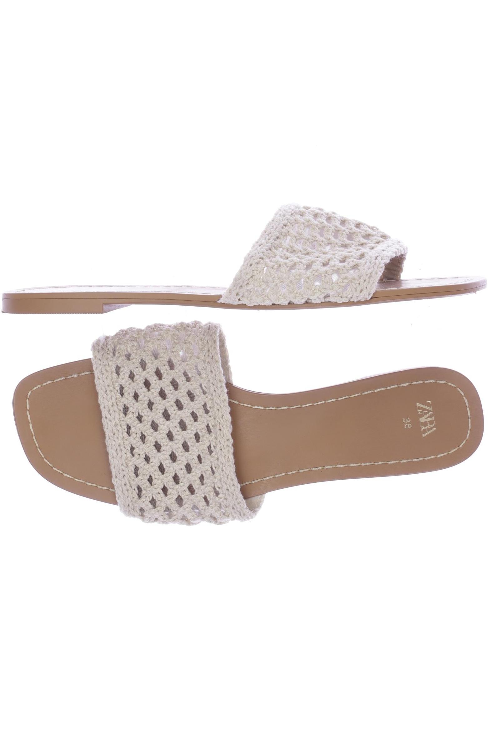 

Zara Damen Sandale, cremeweiß, Gr. 38