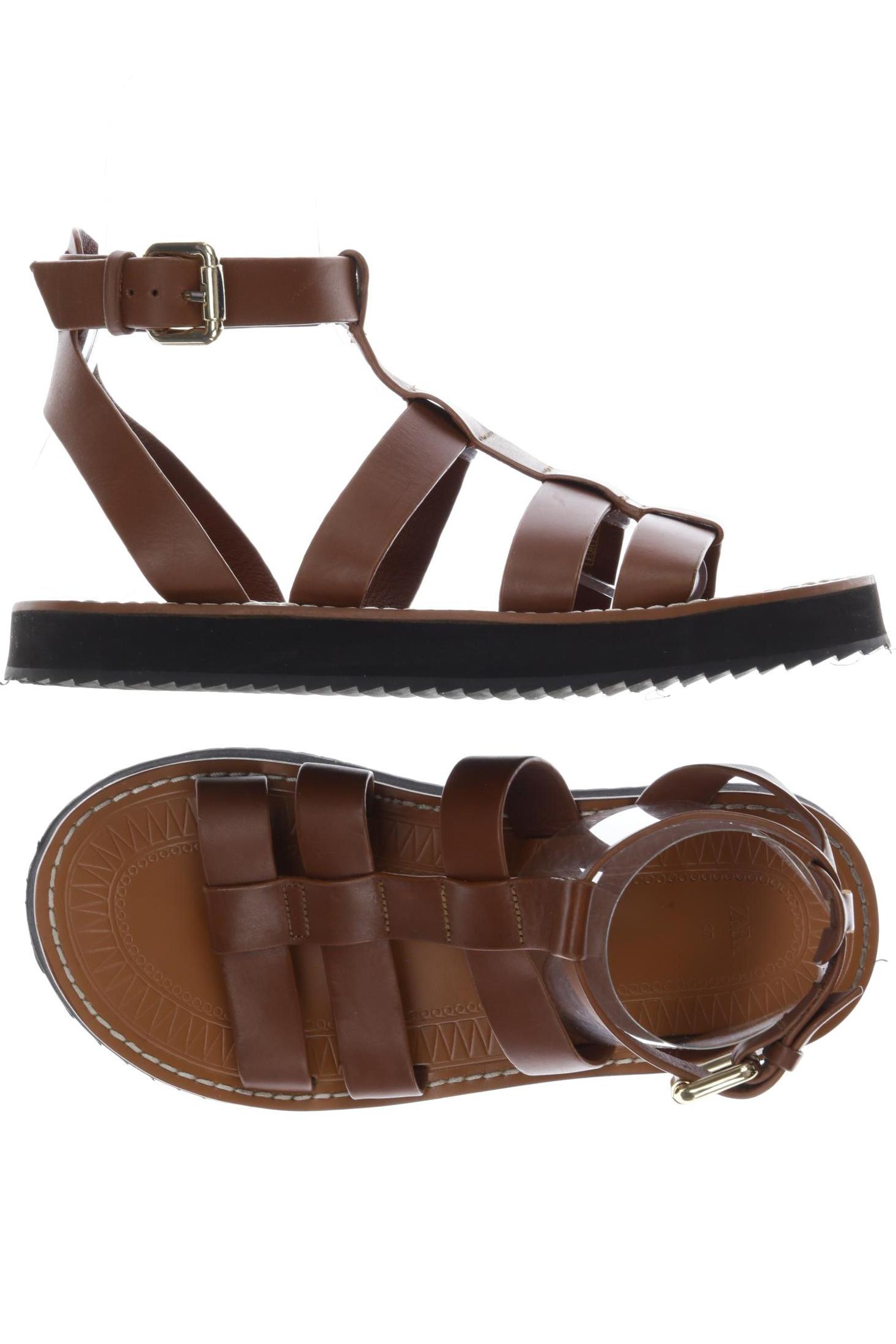 

Zara Damen Sandale, braun, Gr. 37