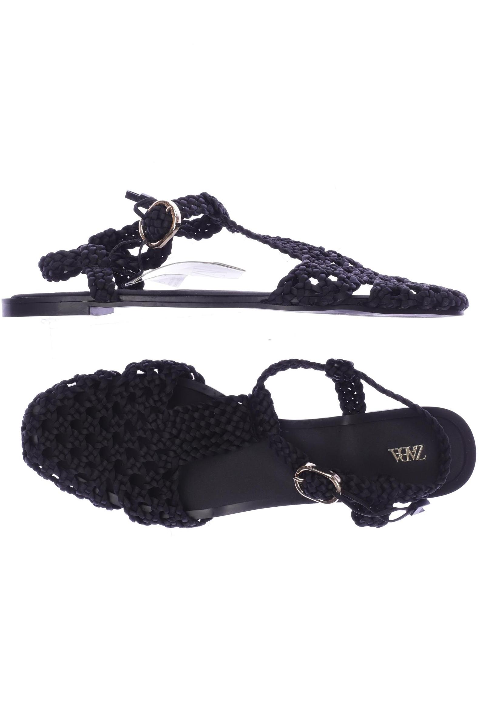 

Zara Damen Sandale, schwarz, Gr. 40
