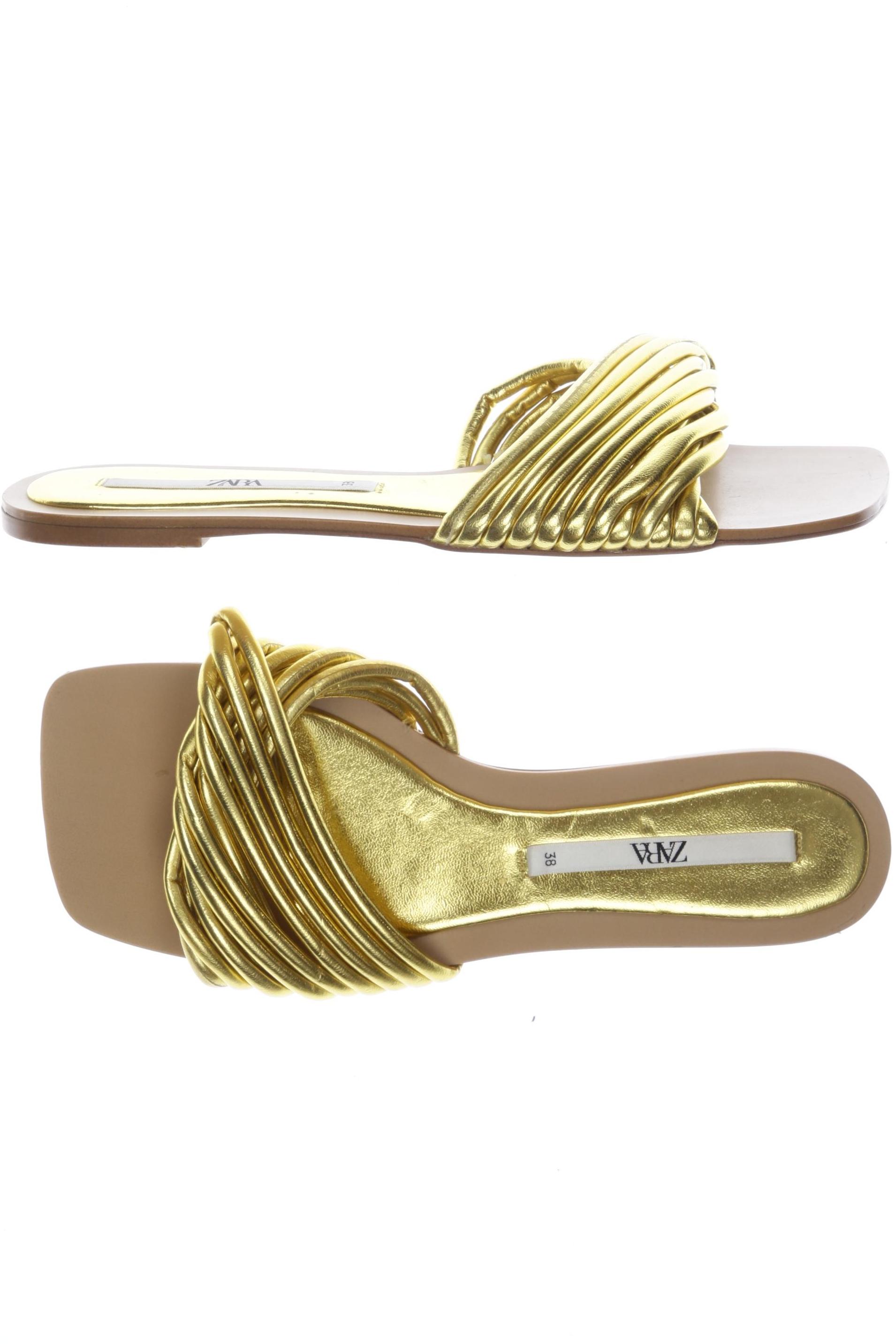 

Zara Damen Sandale, gold, Gr. 38
