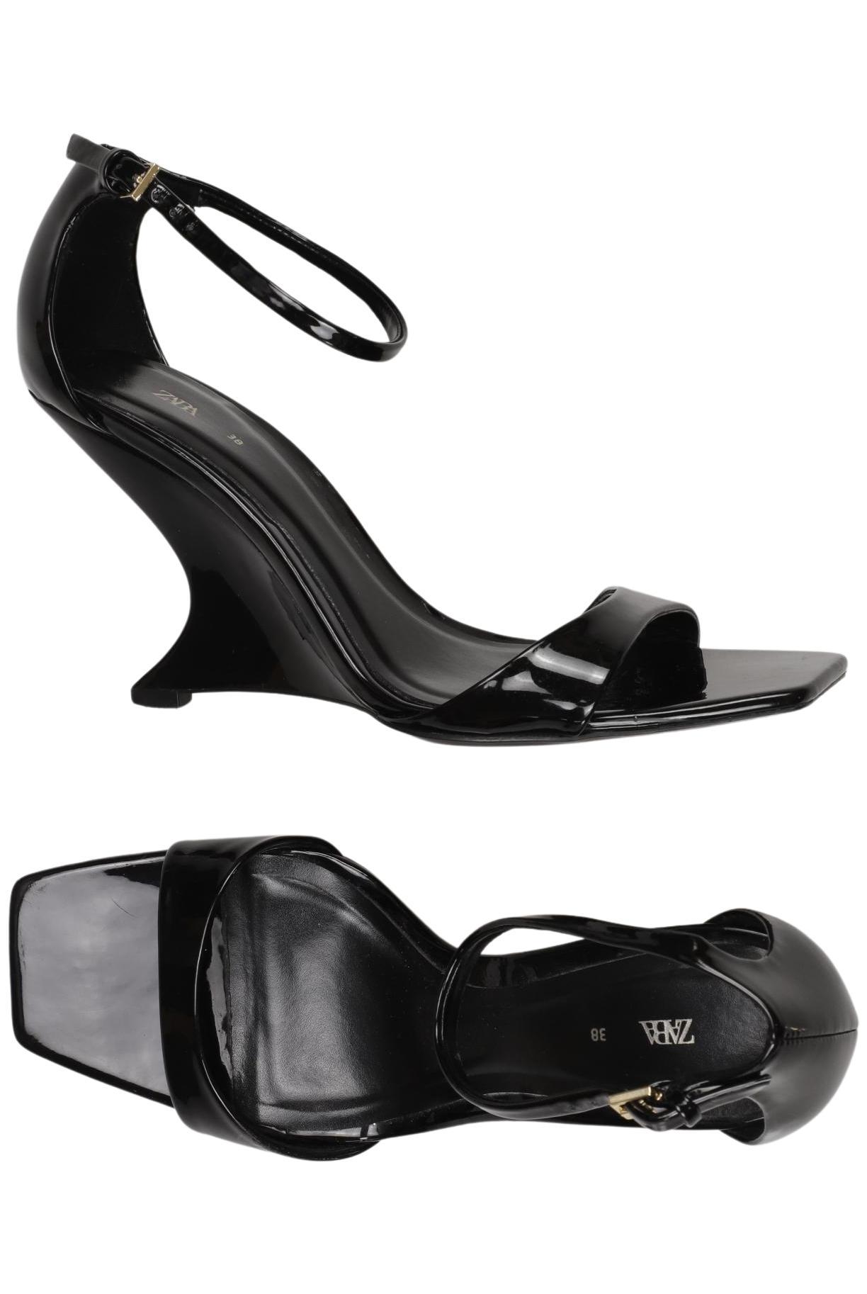 

Zara Damen Sandale, schwarz, Gr. 38