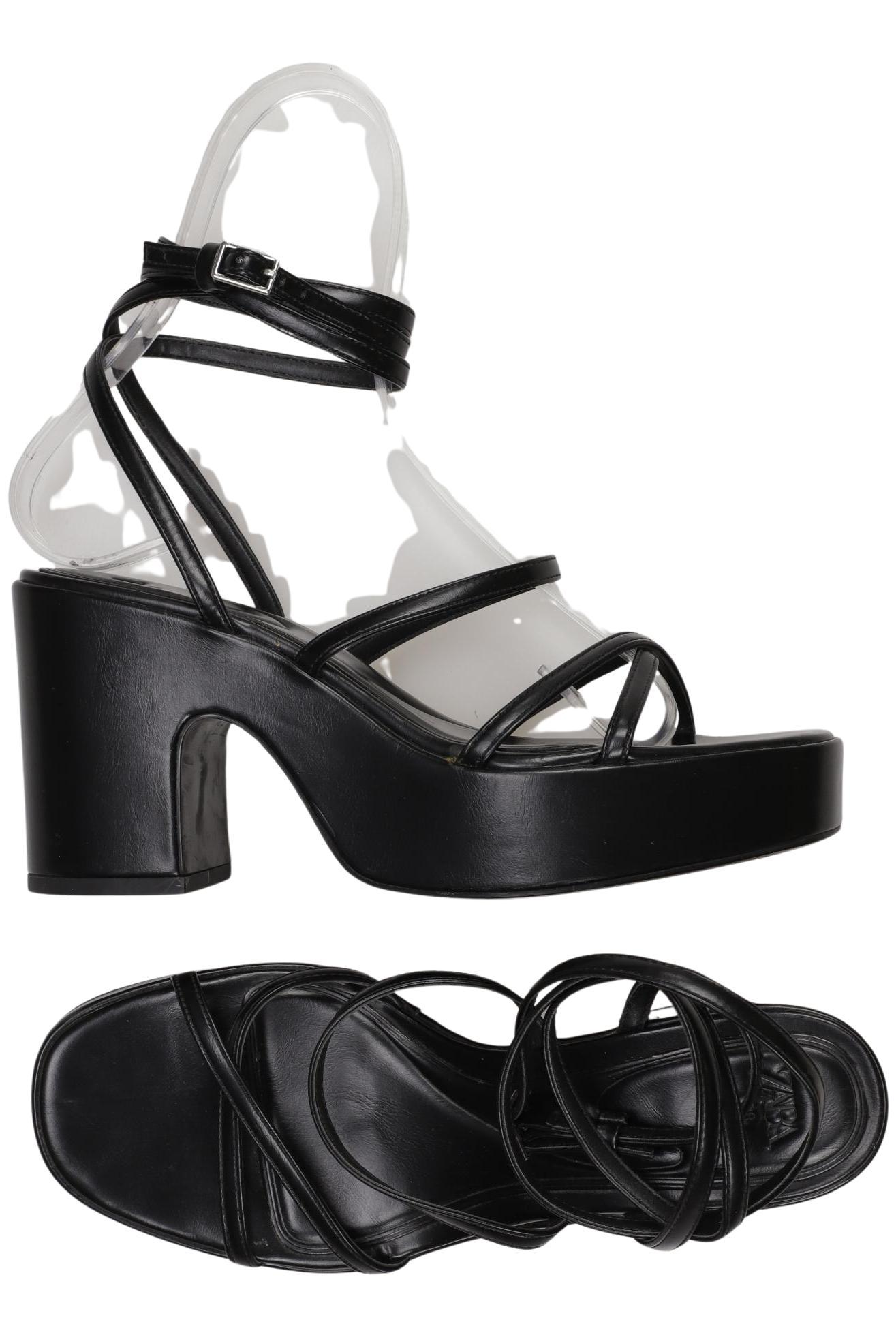 

Zara Damen Sandale, schwarz, Gr. 38