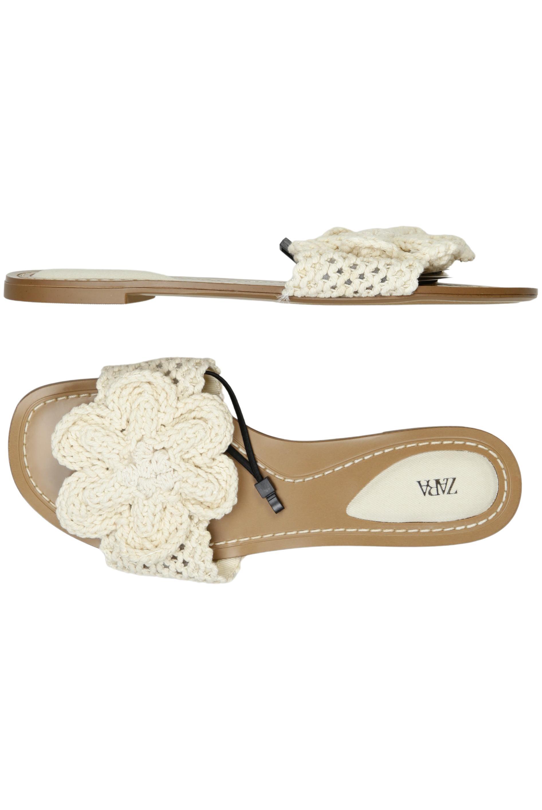 

Zara Damen Sandale, cremeweiß, Gr. 37