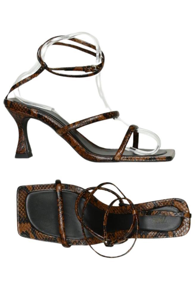 

Zara Damen Sandale, braun, Gr. 40